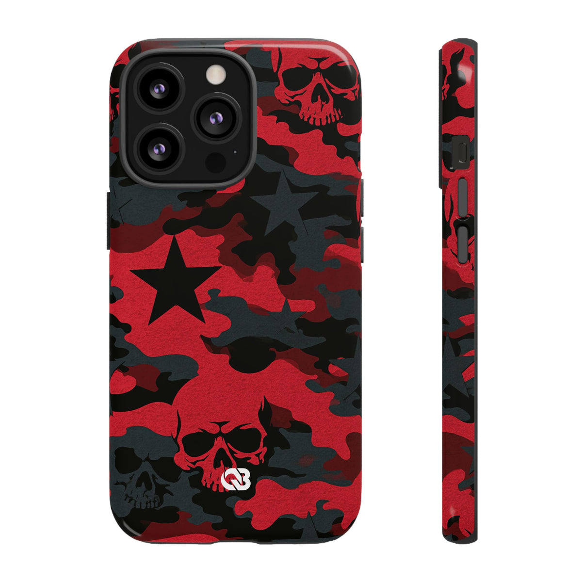 Crimson Skull Camo · Tough Phone Case for iPhone · Red