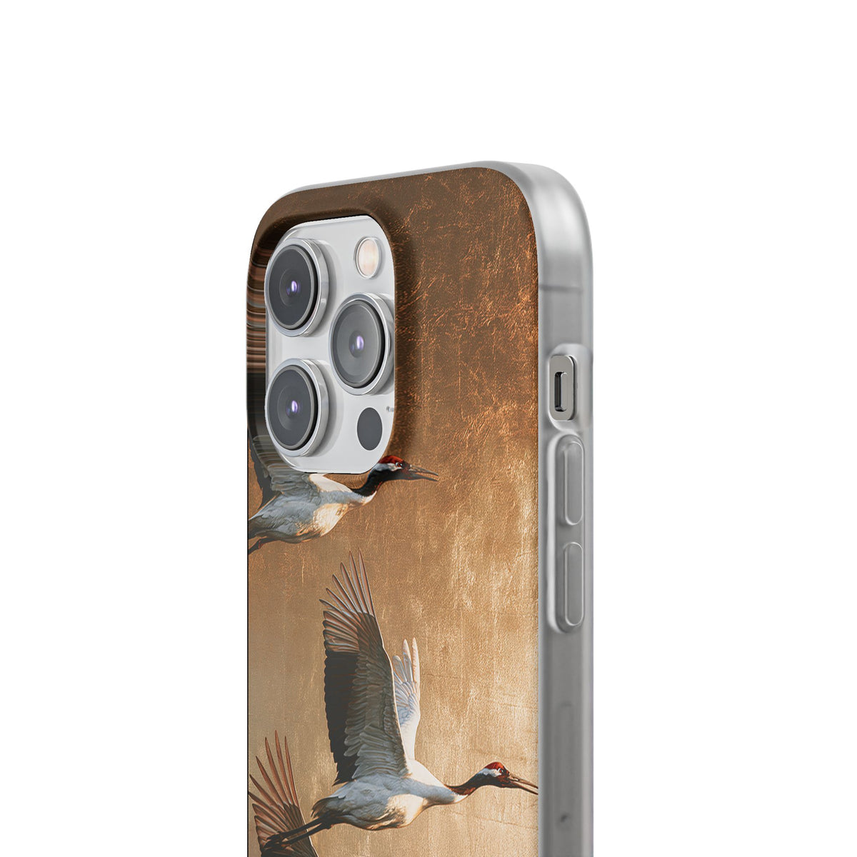 Golden Crane Flight · Lite Phone Case for iPhone · Gold