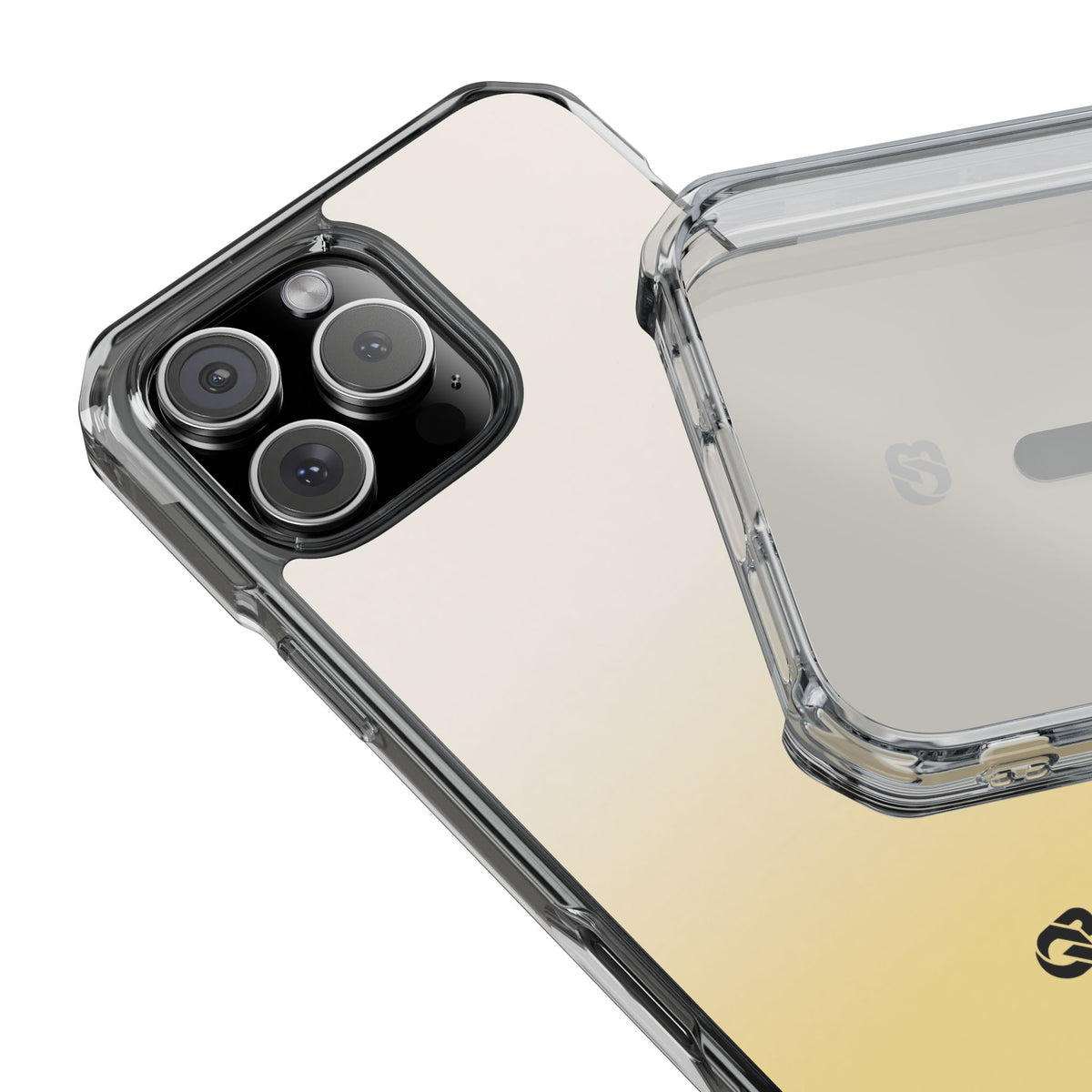 Solar Cream Ombre · Clear Impact Magnetic Phone Case for iPhone · Yellow