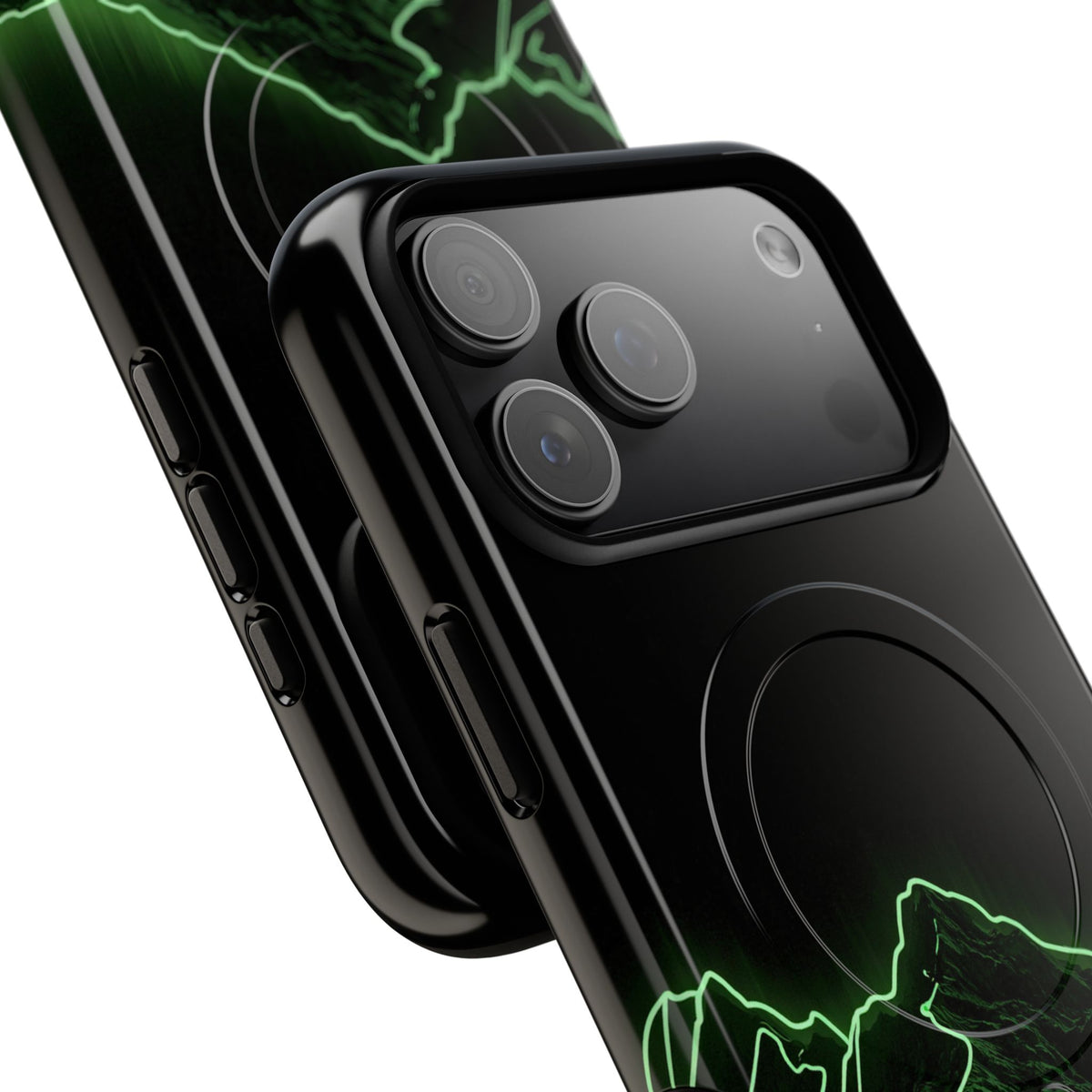 Nordic Mountain Contour · Tough 2.0 Magnetic Phone Case for iPhone · Black