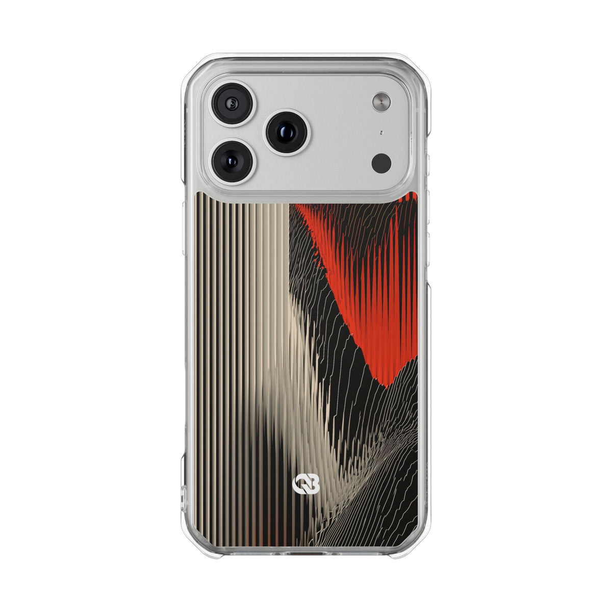 Red Impact MagSafe Phone Case for iPhone - Crimson Pulse Topo