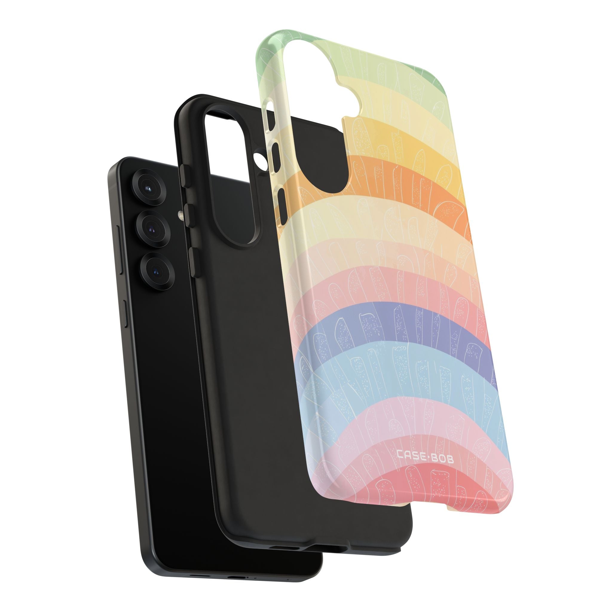 Pastell Regenbogen Bänder Samsung S25 Plus Case - Tough