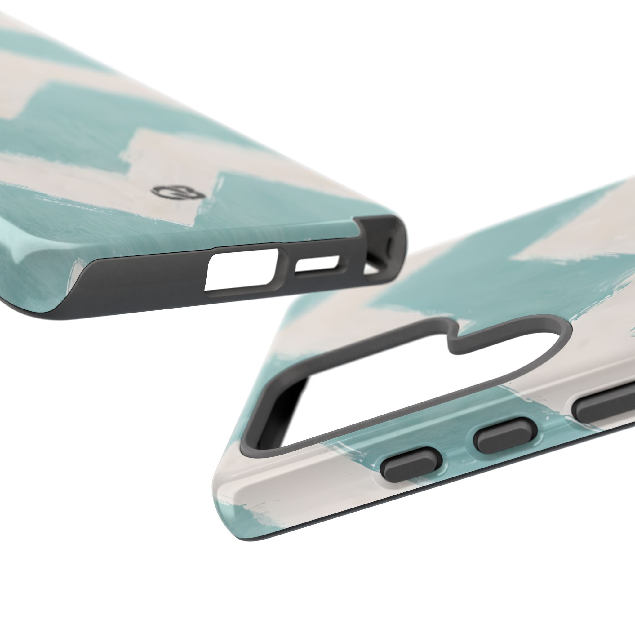 Teal Painted Chevron · Tough Phone Case for Samsung