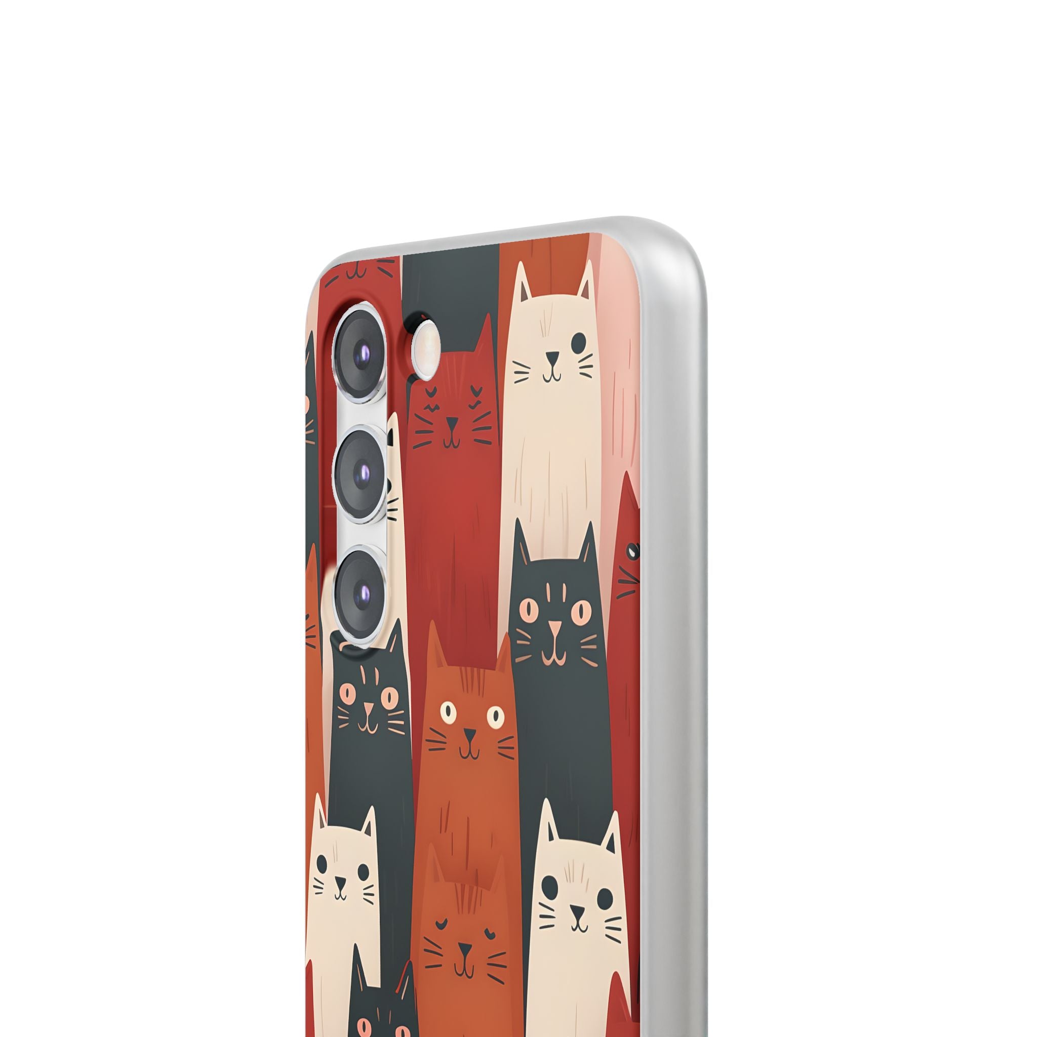 Elongated Cats Zwart Samsung S23 Case - Soft