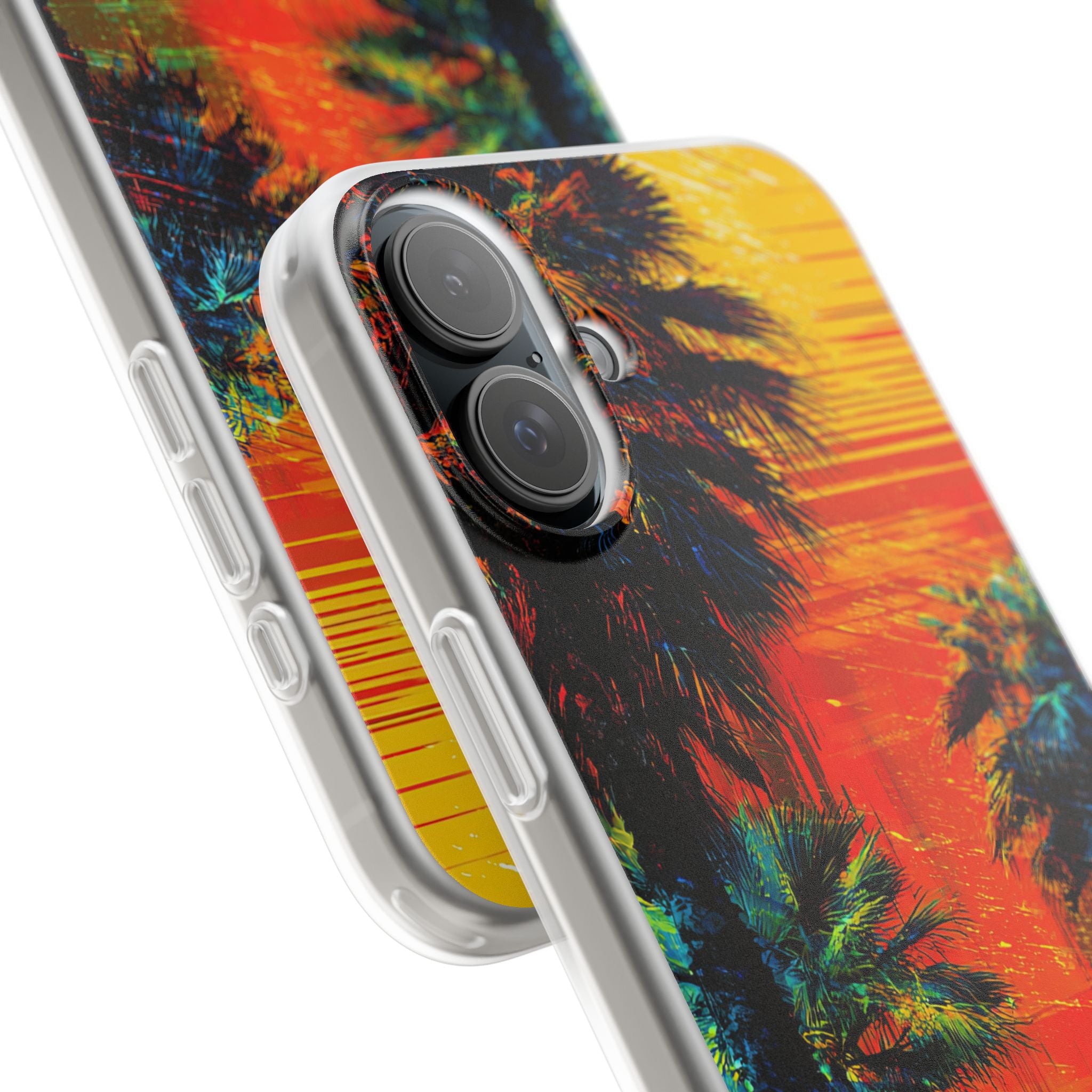 Tropical Sunburst iPhone 16 Plus Case - Soft