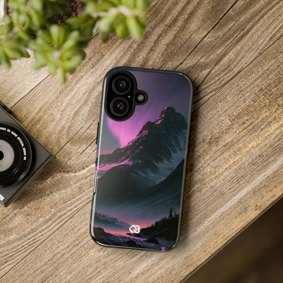 Arctic Aurora Summit · Tough Phone Case for iPhone · Black