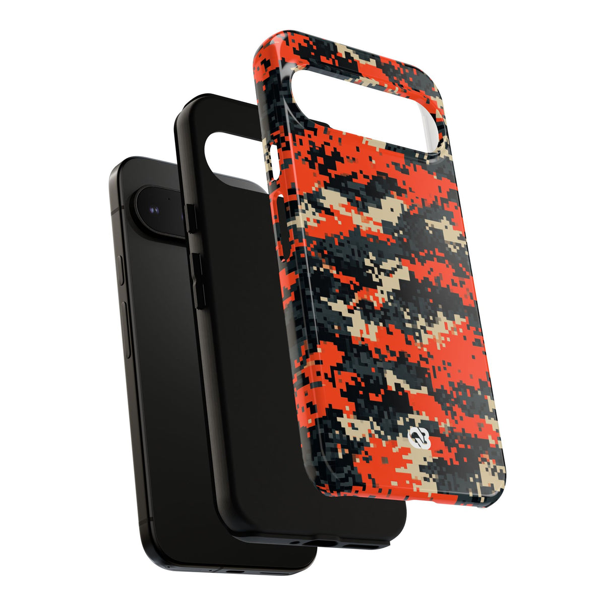 Signal Pixel Camo · Tough Phone Case for Pixel · Orange