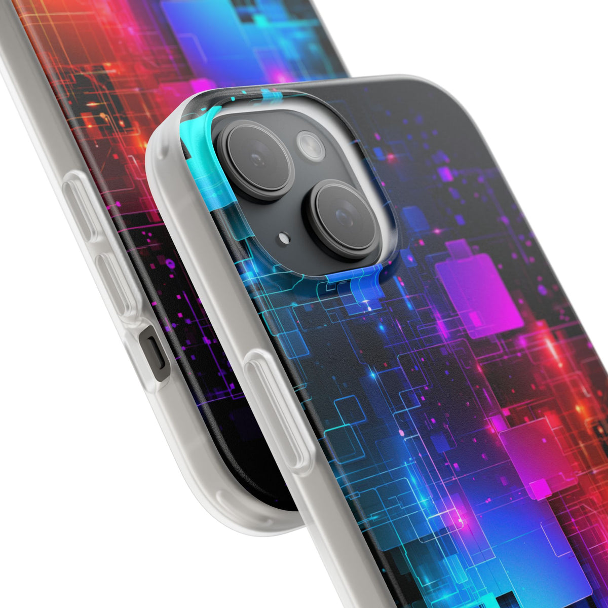 Spectral Circuit Grid · Lite Phone Case for iPhone · Black