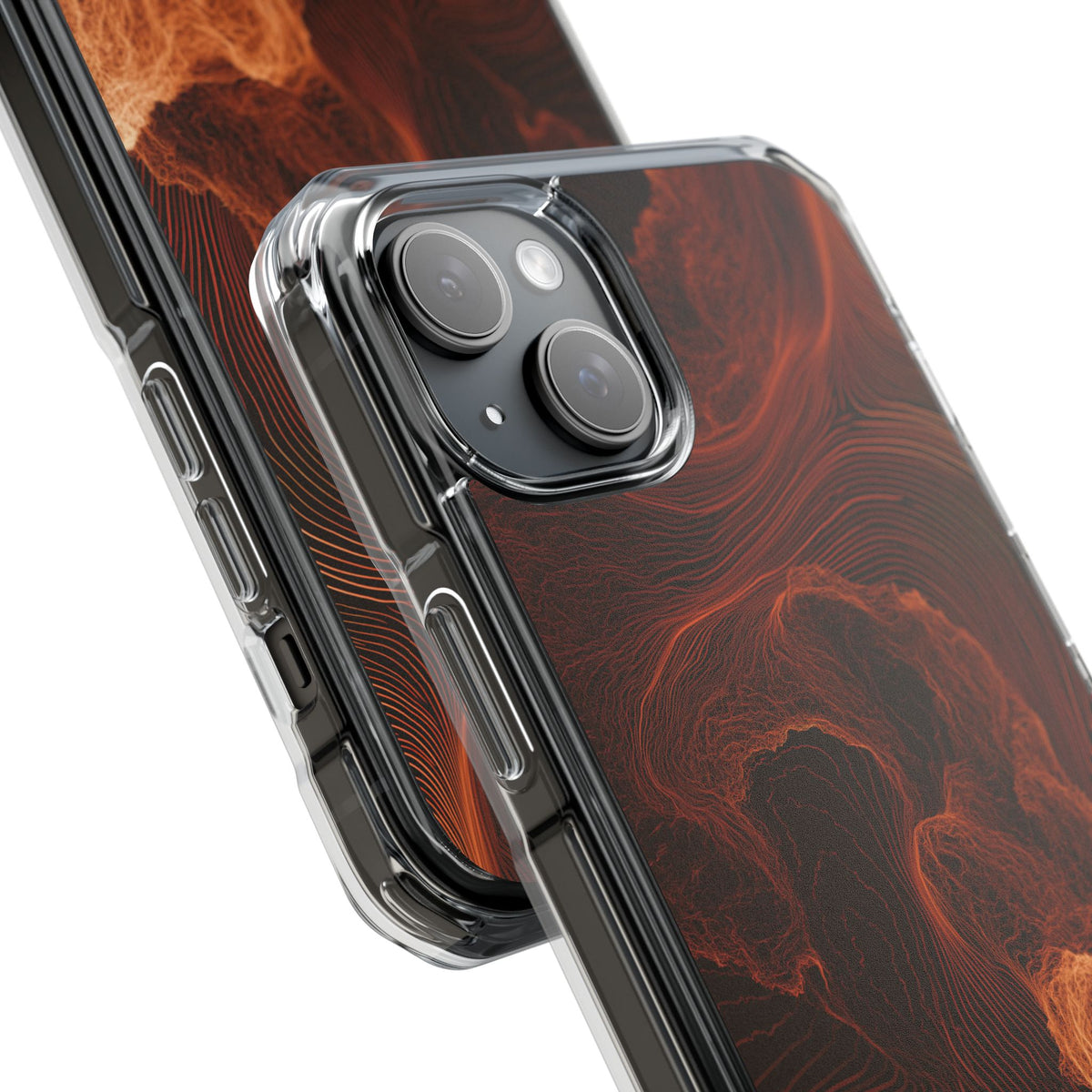 Amber Filament · Clear Impact Magnetic Phone Case for iPhone · Orange
