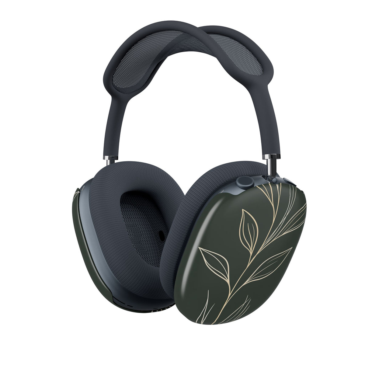 Minimal Botanical Stem · Hard Case for AirPods Max · Green