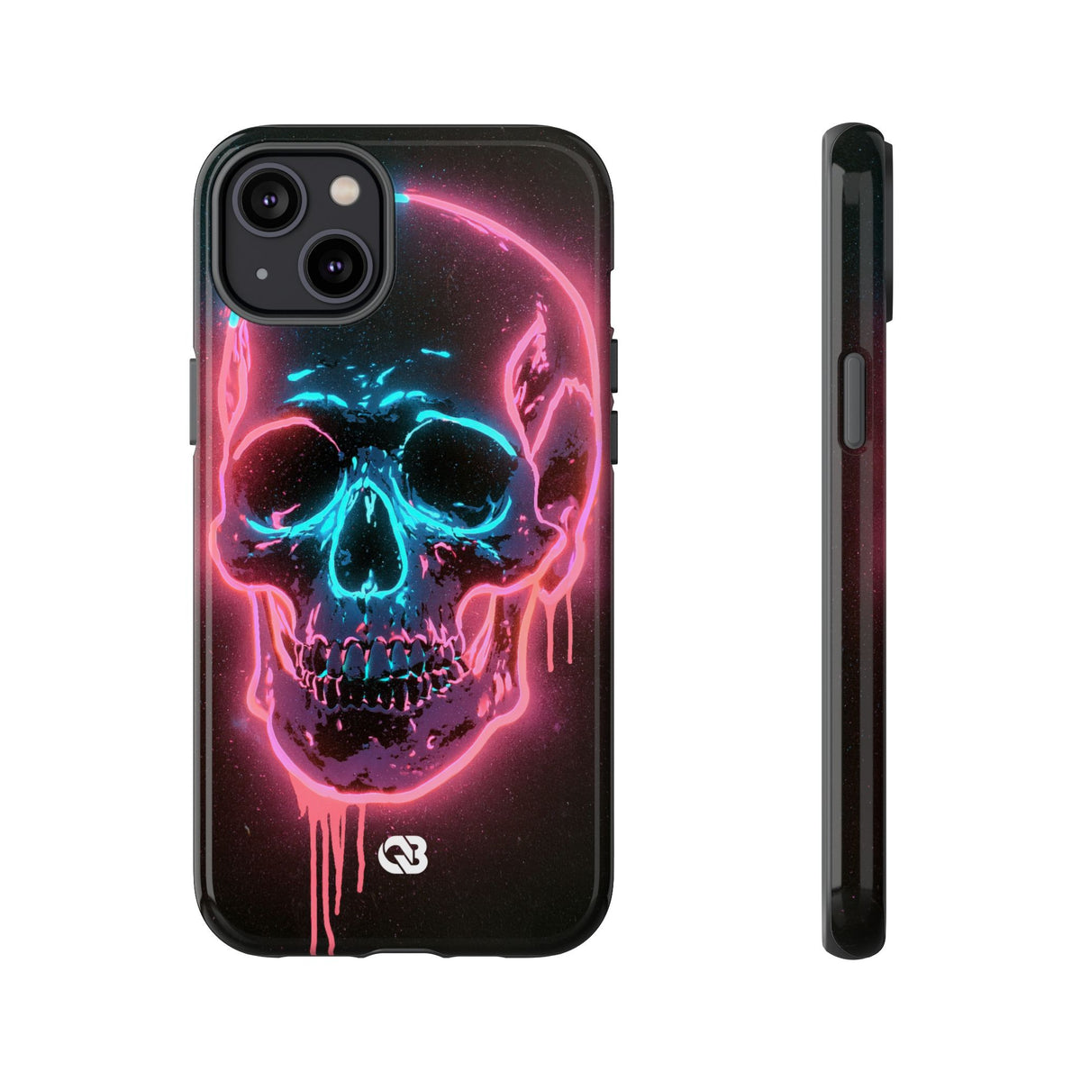 Neon Drip Skull · Tough Phone Case for iPhone · Black