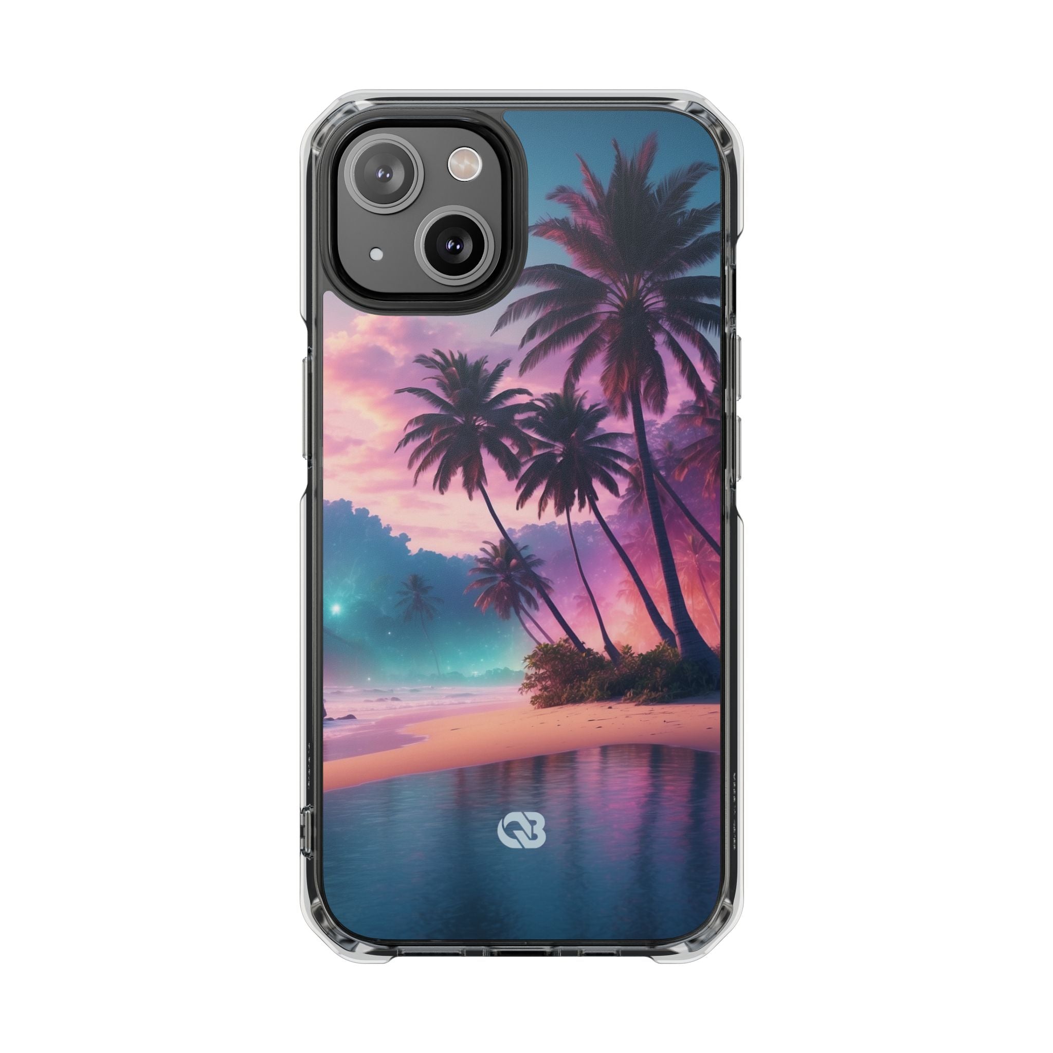 Neon Shore Palms · Impact etui na telefon dla iPhone · Magsafe