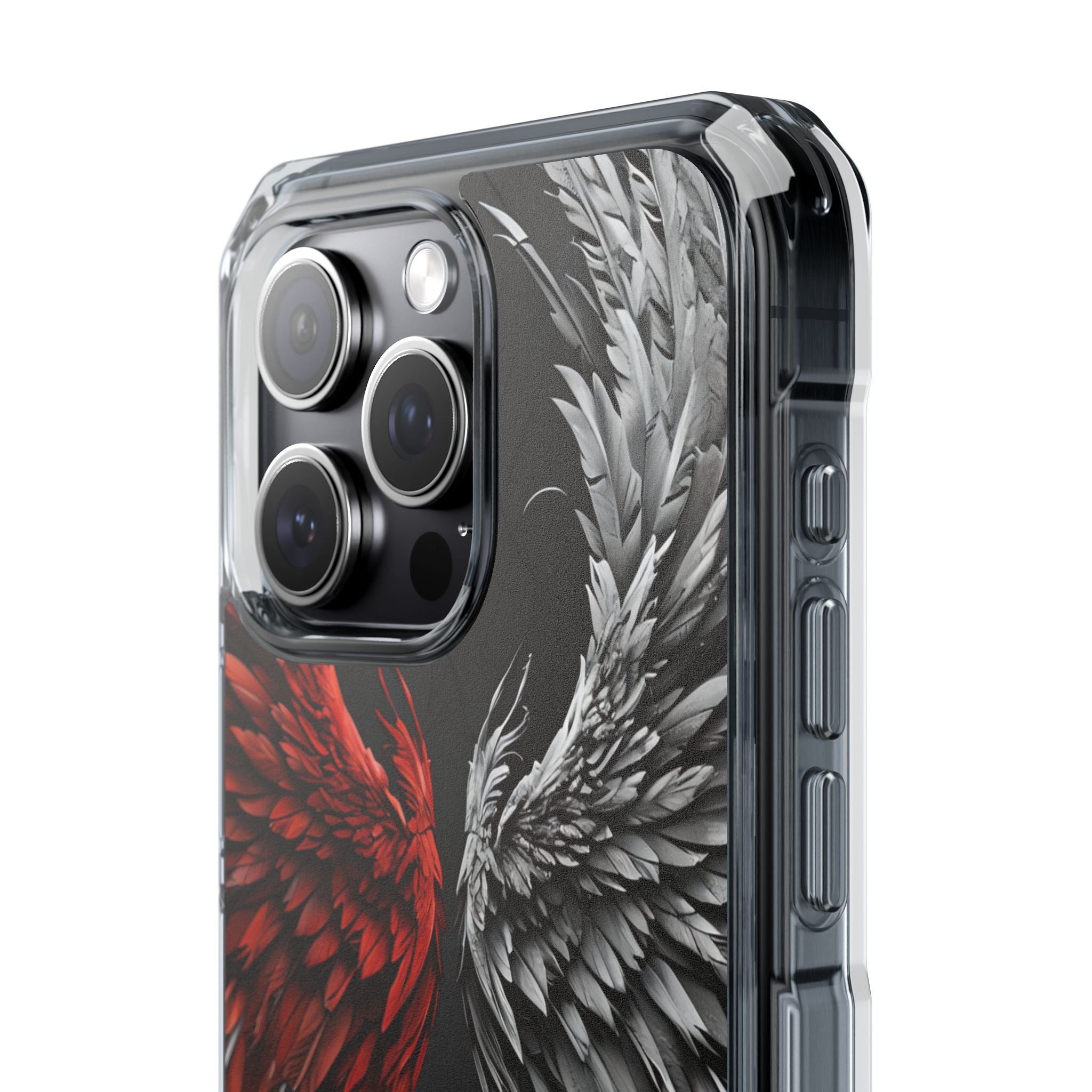 Crimson White Wings iPhone 15 Pro Max - Impact suojakotelo