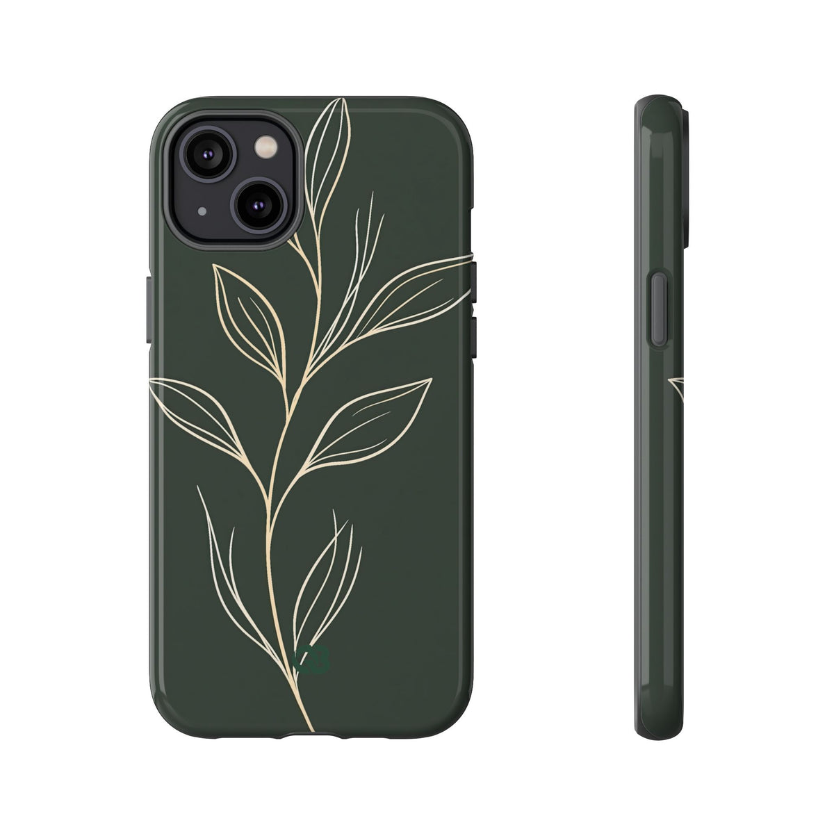 Green Tough Phone Case for iPhone - Deep Moss Willow