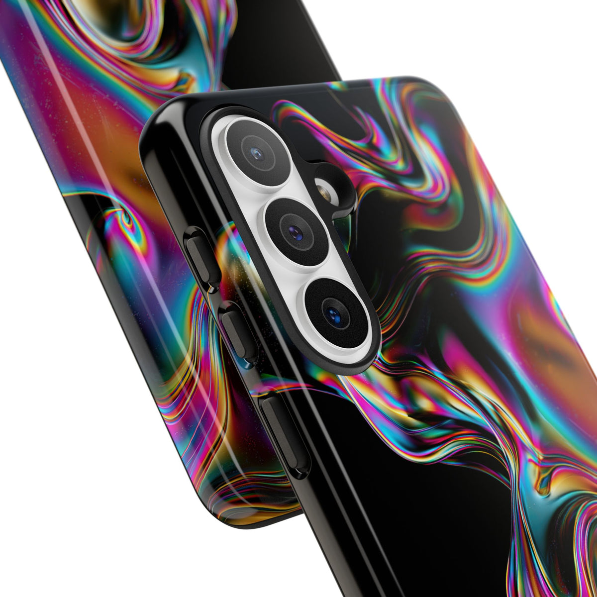 Purple Tough Phone Case for Samsung - Liquid Neon Chrome