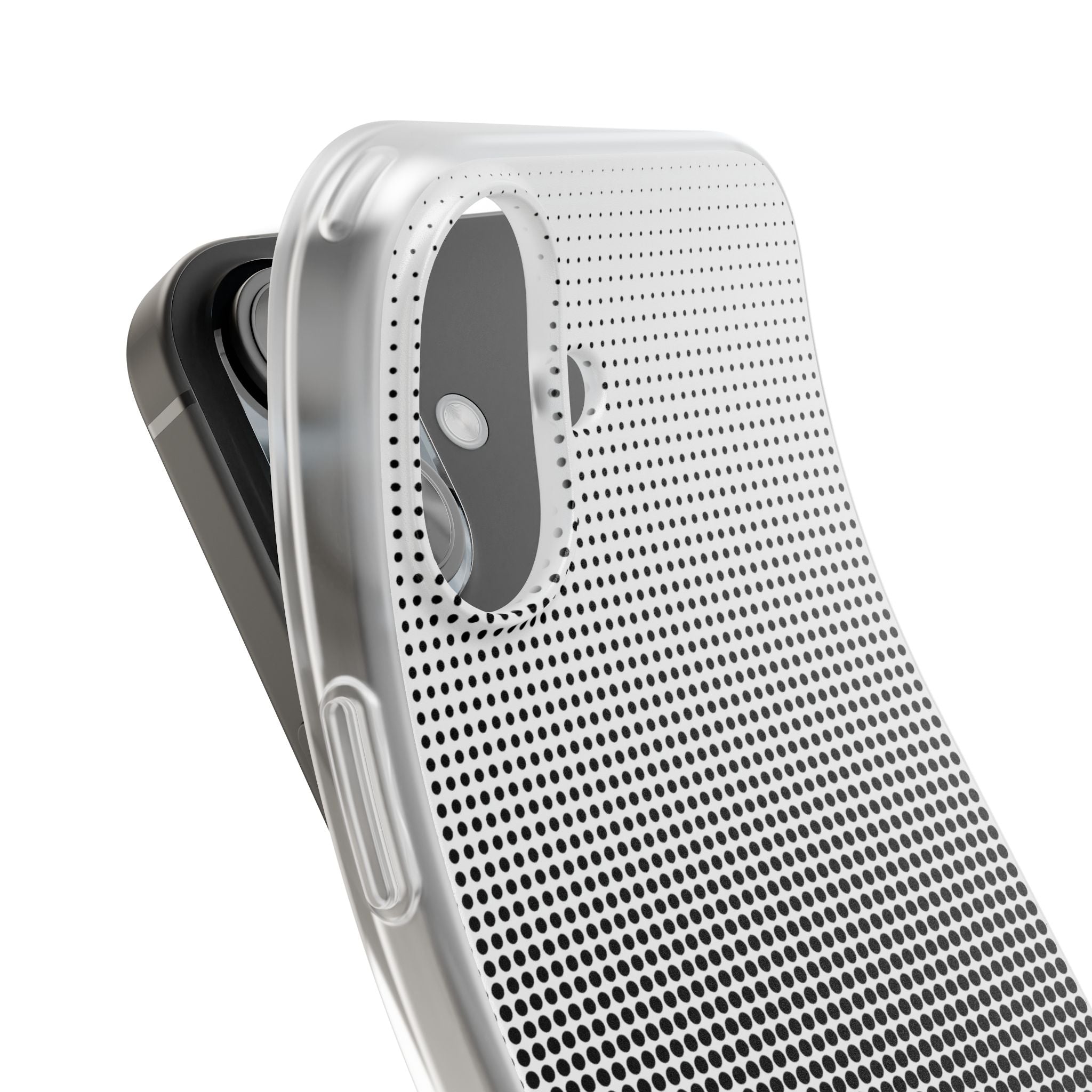 Black Lite Phone Case for iPhone - Obsidian Halftone Flux