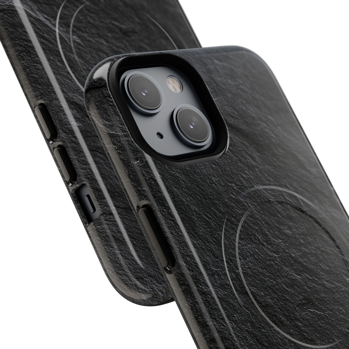 Black Tough 2.0 Magsafe Phone Case for iPhone - Raw Obsidian Slate