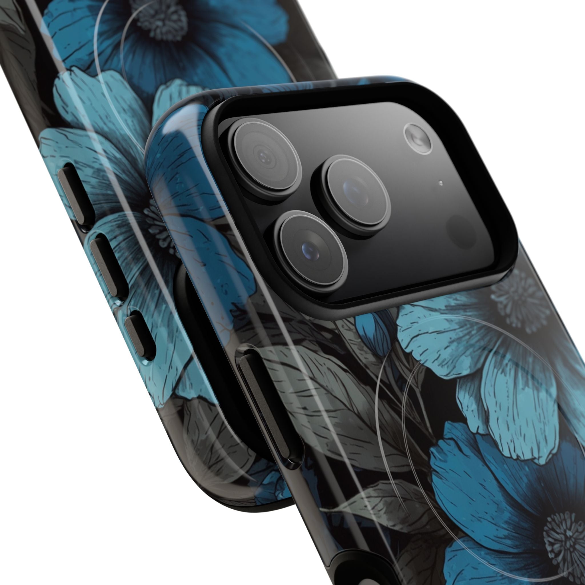 Obsidian Blue Petals · Tough+ Phone Case for iPhone · Magsafe