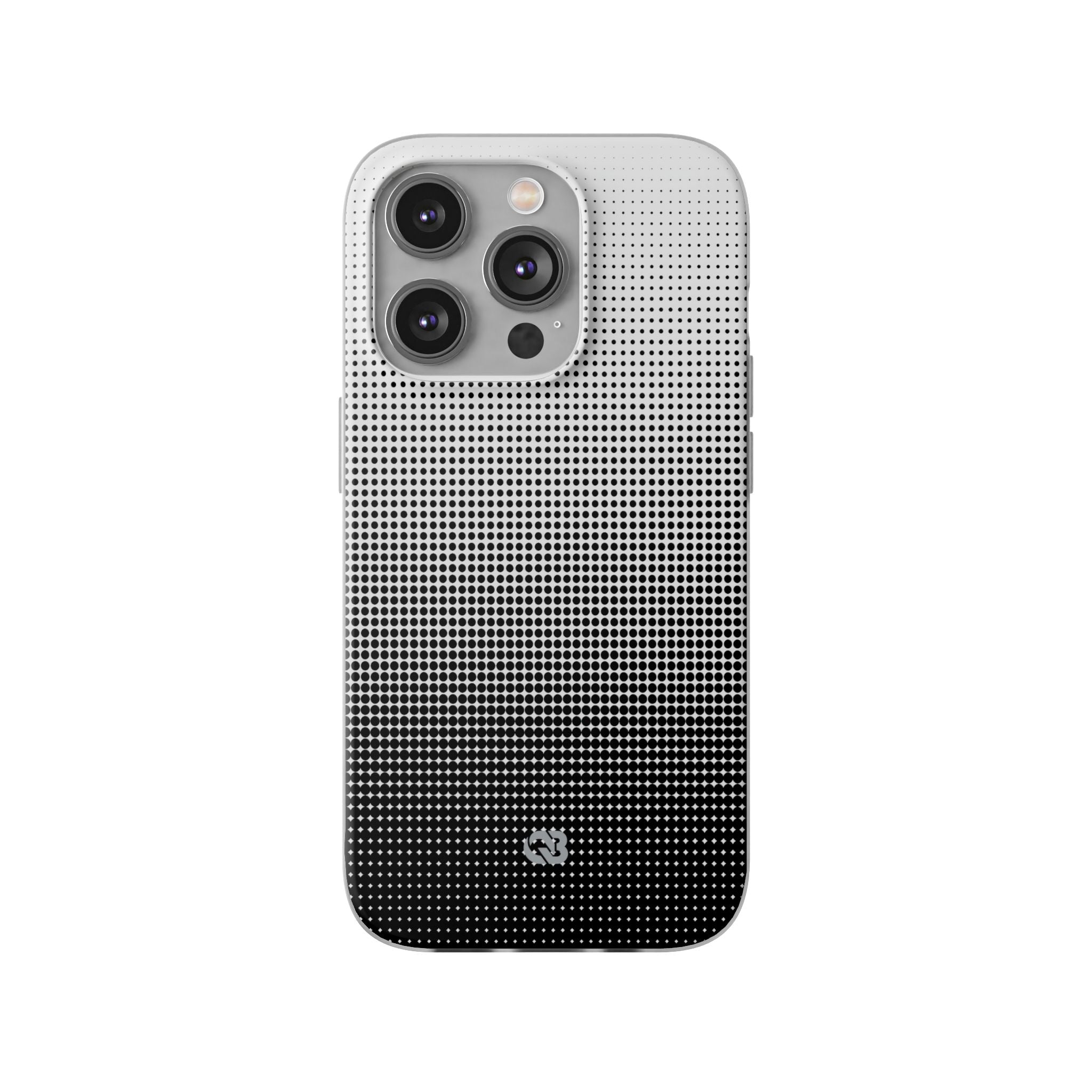 Black Lite Phone Case for iPhone - Obsidian Halftone Flux