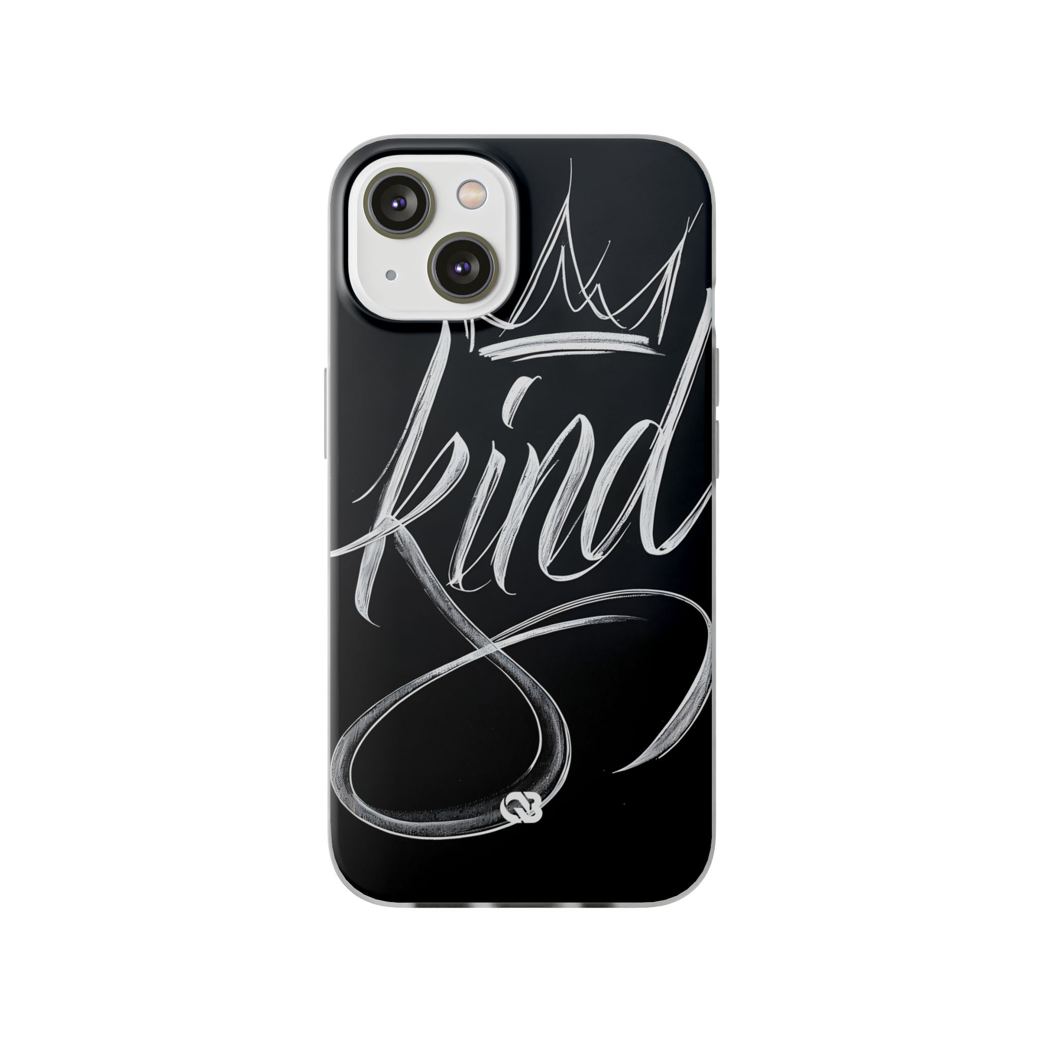 Noir Crown Script · Soft Telefoncover for iPhone