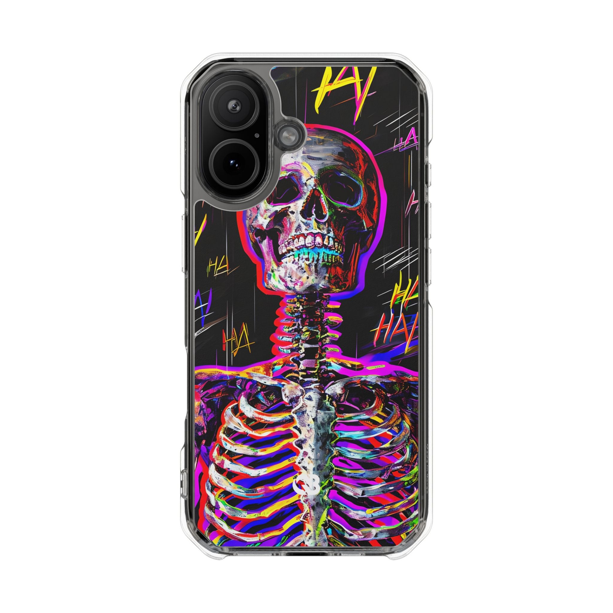 Neon Glitch Skeleton · Impact Handyhülle für iPhone · Magsafe
