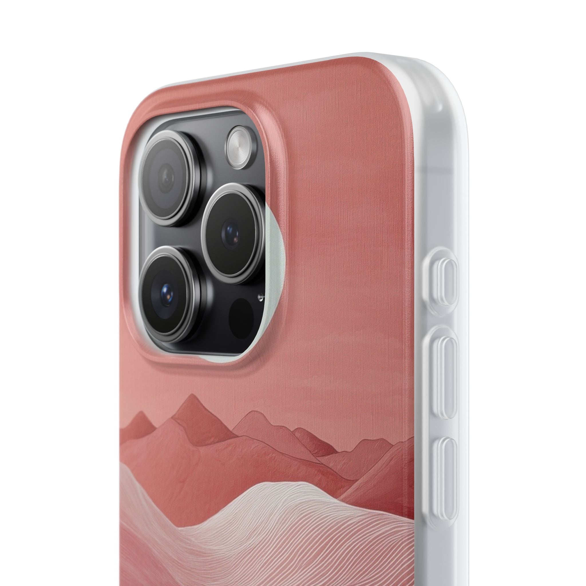 Crimson Dune Horizon · Soft Telefoncover for iPhone
