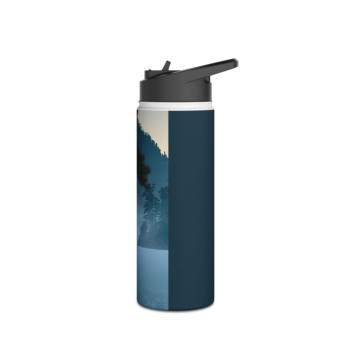 Misty Pine Horizon · Insulated Water Bottle · Teal