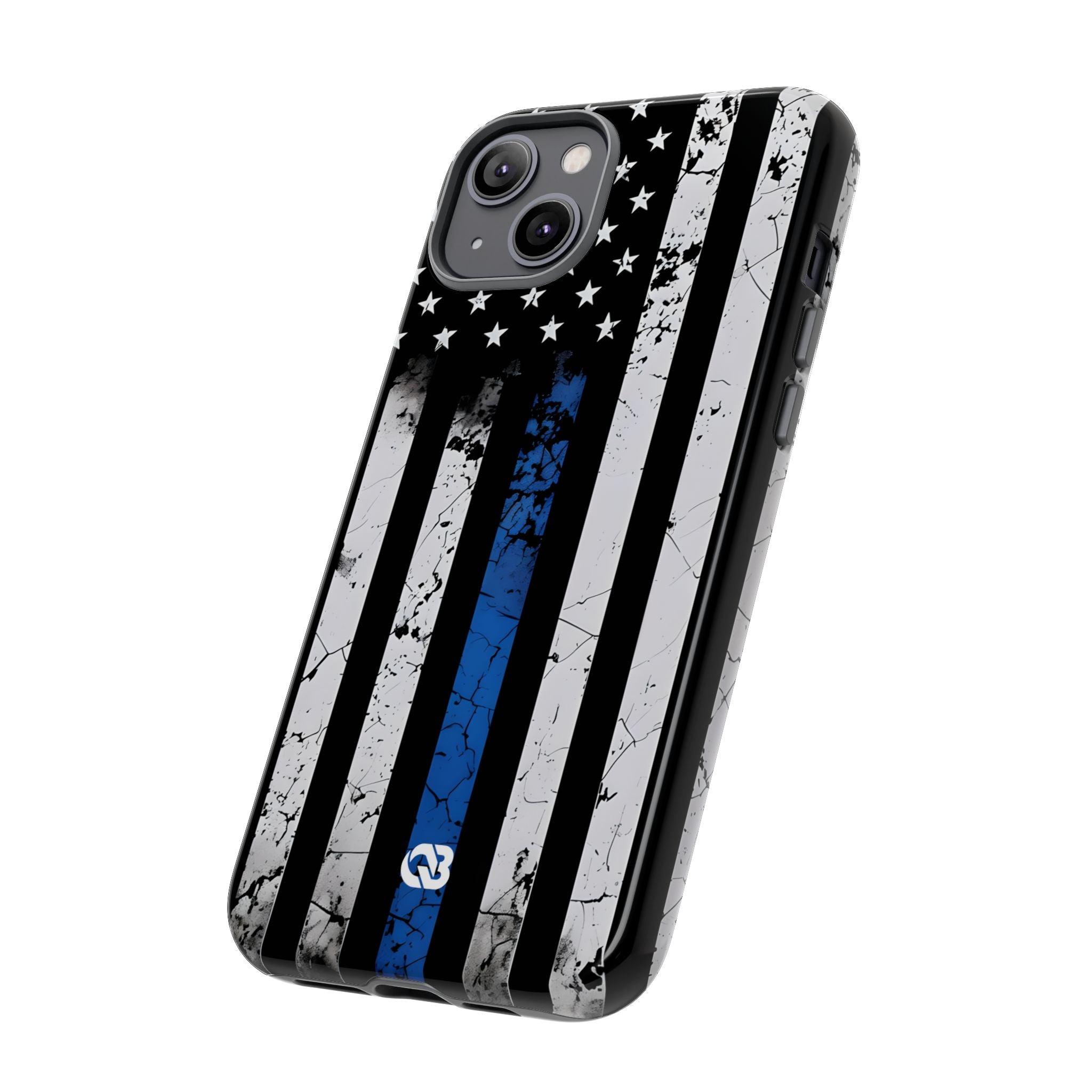 Gritty Cobalt Flag · Tough Phone Case for iPhone