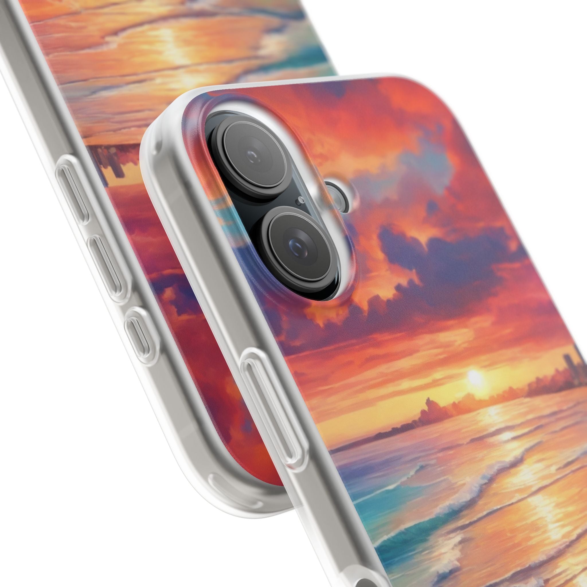 Crimson Shore Horizon · Soft Handyhülle für iPhone