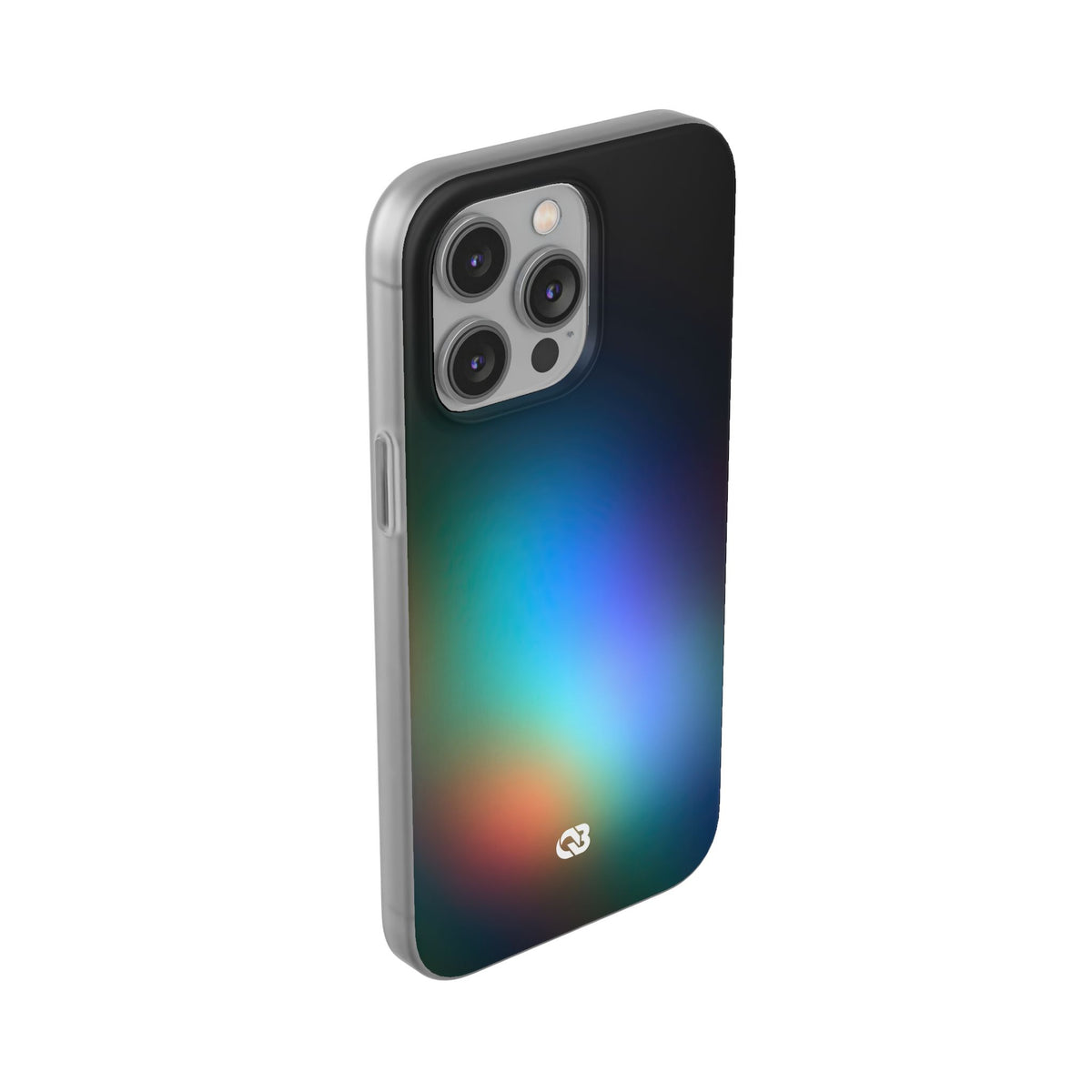 Black Lite Phone Case for iPhone - Electric Prism Grain
