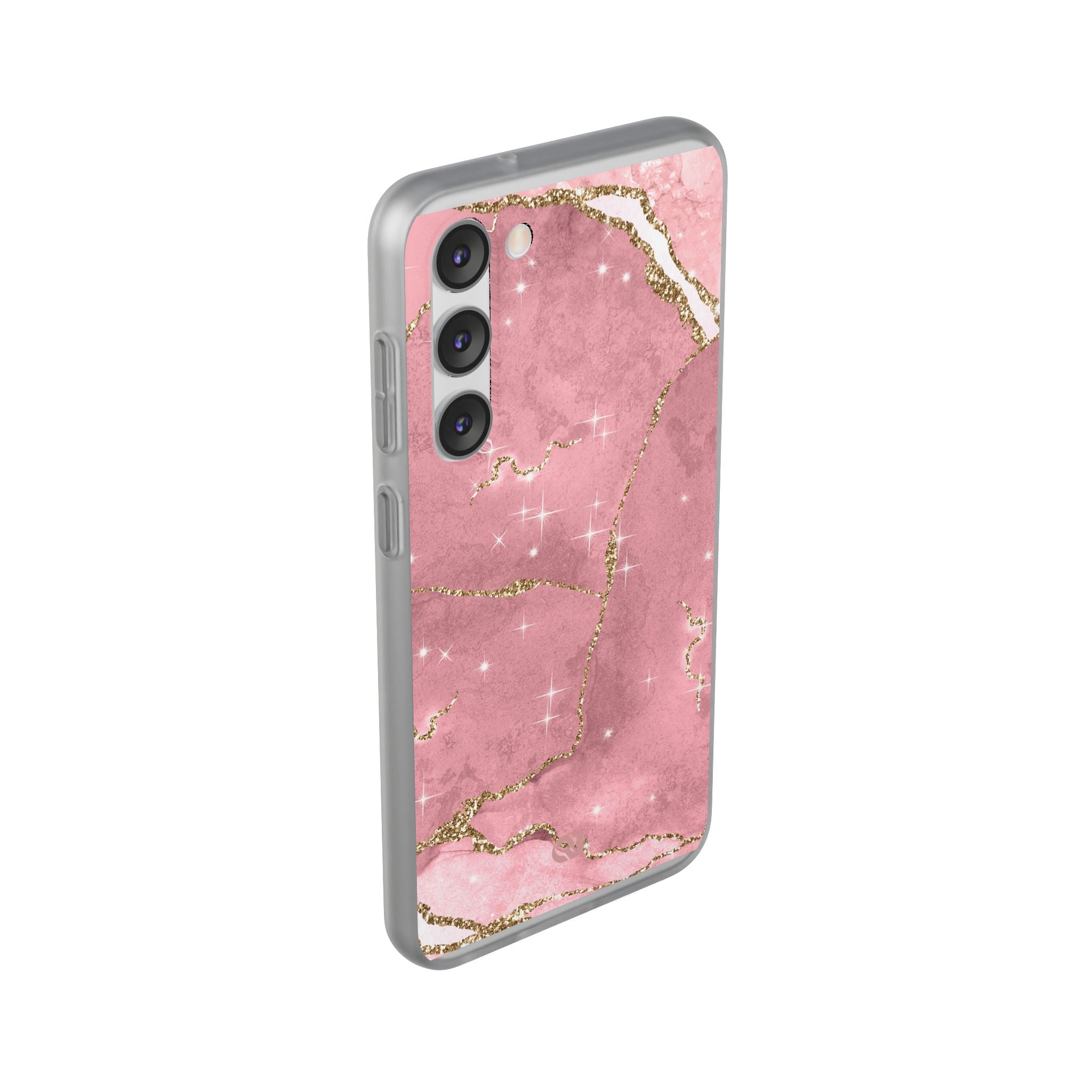 Rose Sparkle Marble · Soft Phone Case for Samsung