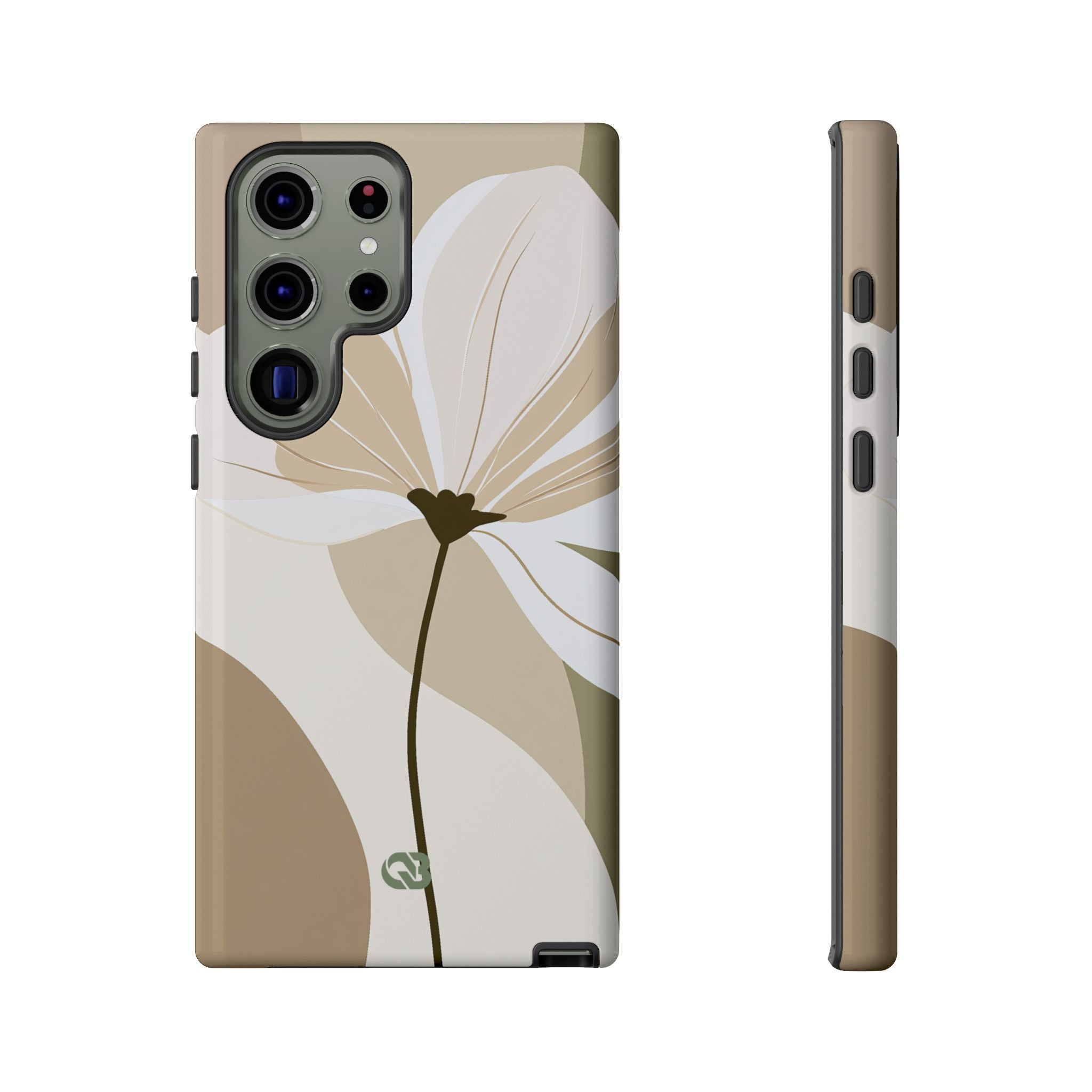 Beige Tough Phone Case for Samsung - Sage Linen Magnolia