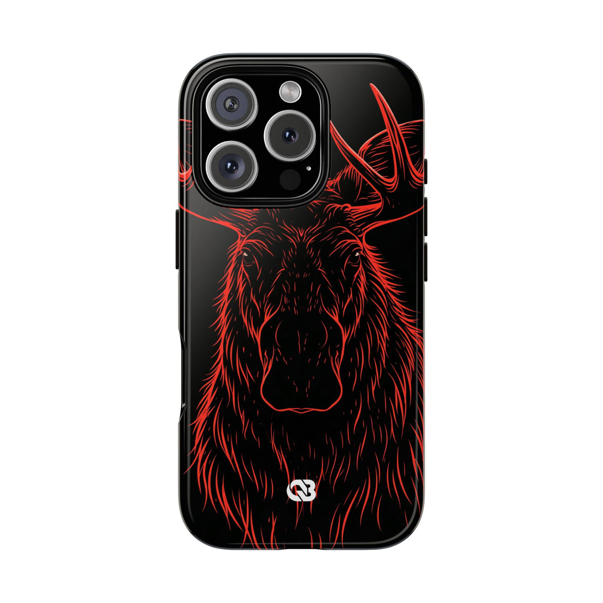 Crimson Horizon Moose · Tough Phone Case for iPhone · Black