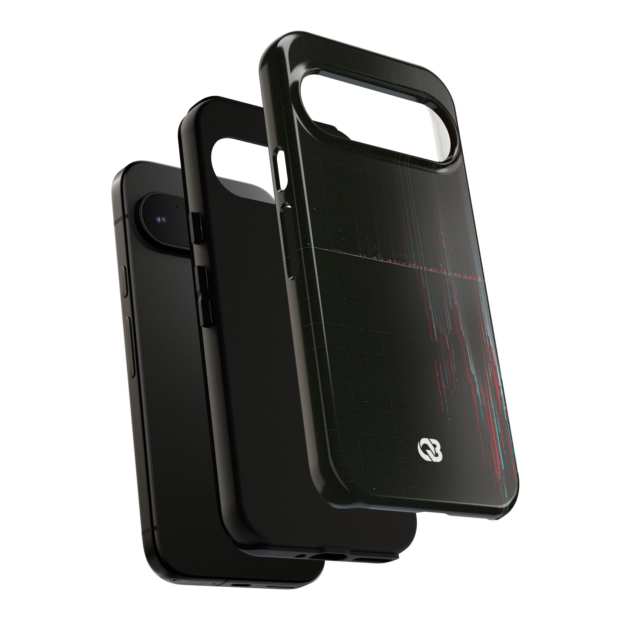 Black Tough Phone Case for Google Pixel - Corrupted Data Stream
