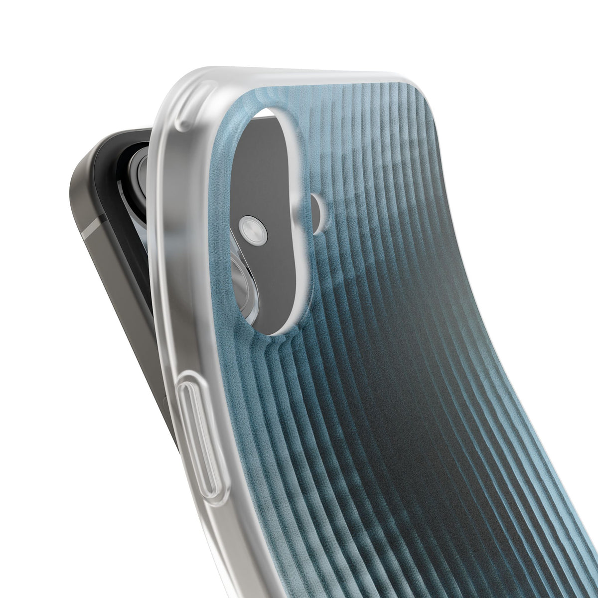 Blue Lite Phone Case for iPhone - Glacial Reeded Glass