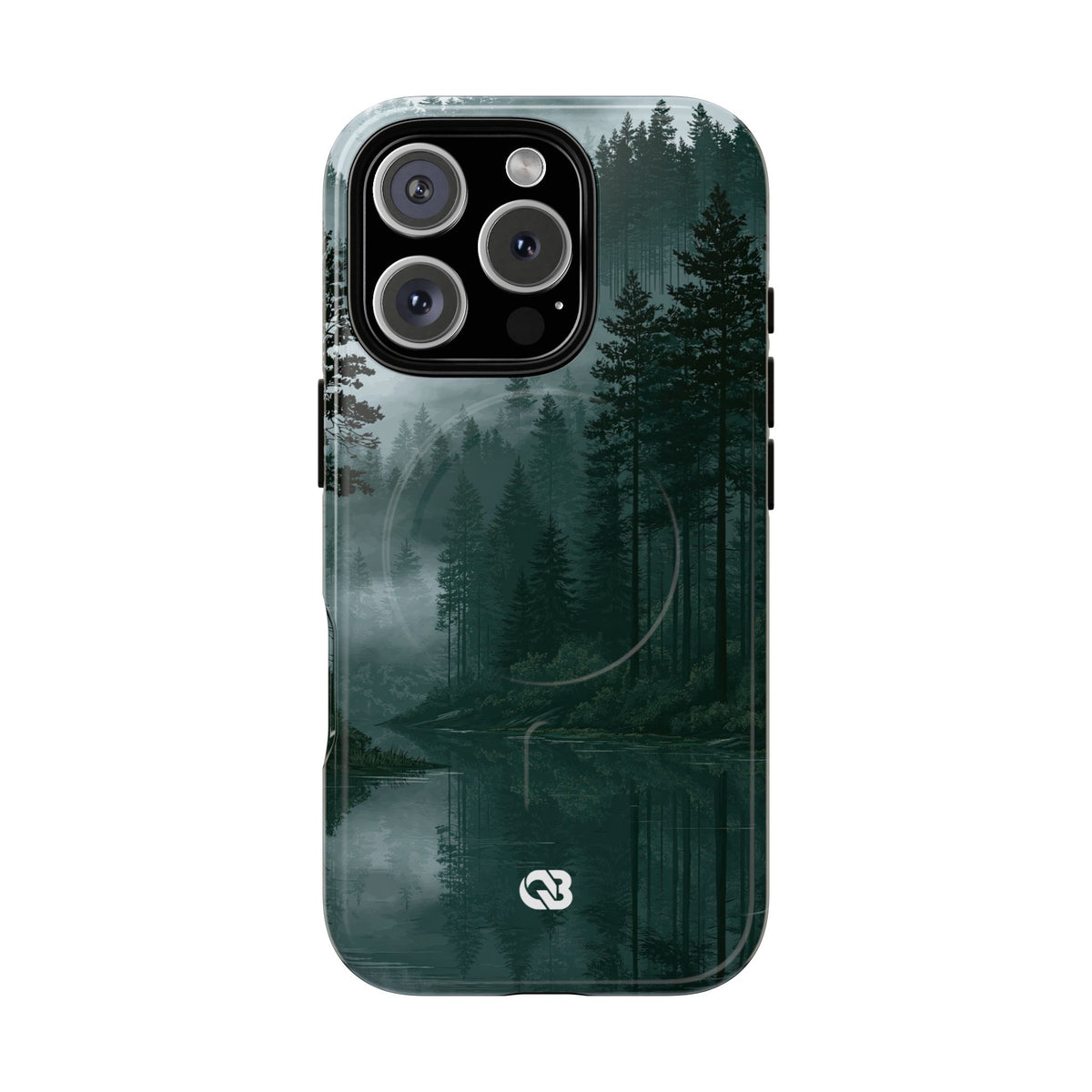 Misty Pine Reflections · Tough 2.0 Magnetic Phone Case for iPhone · Green