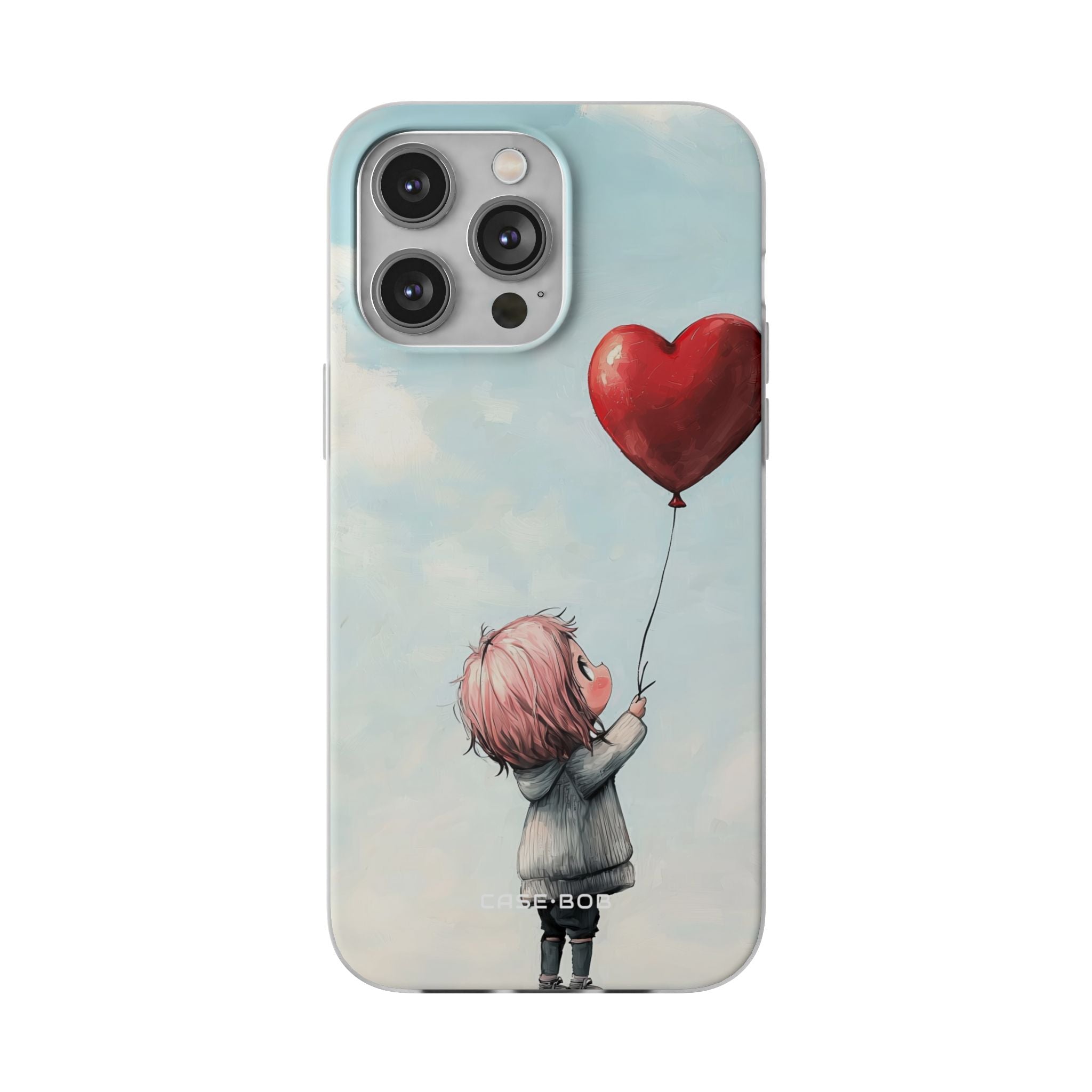 Heart Balloon Glow iPhone 14 Pro Max Case - Soft