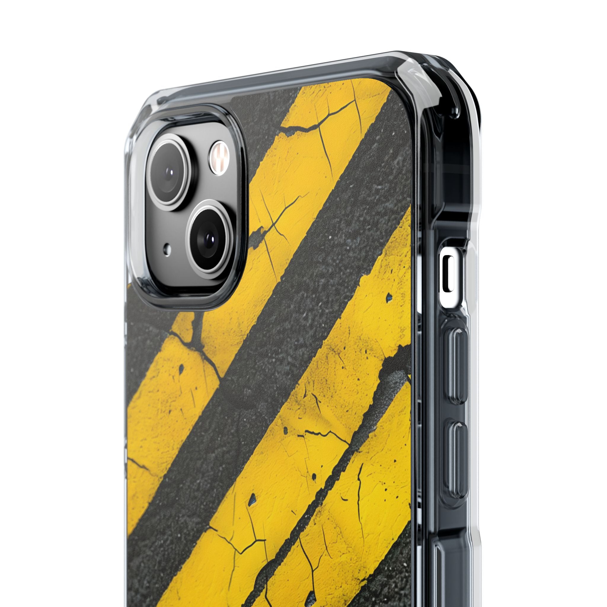 Cracked Hazard Stripes · Impact Custodia per iPhone · Magsafe