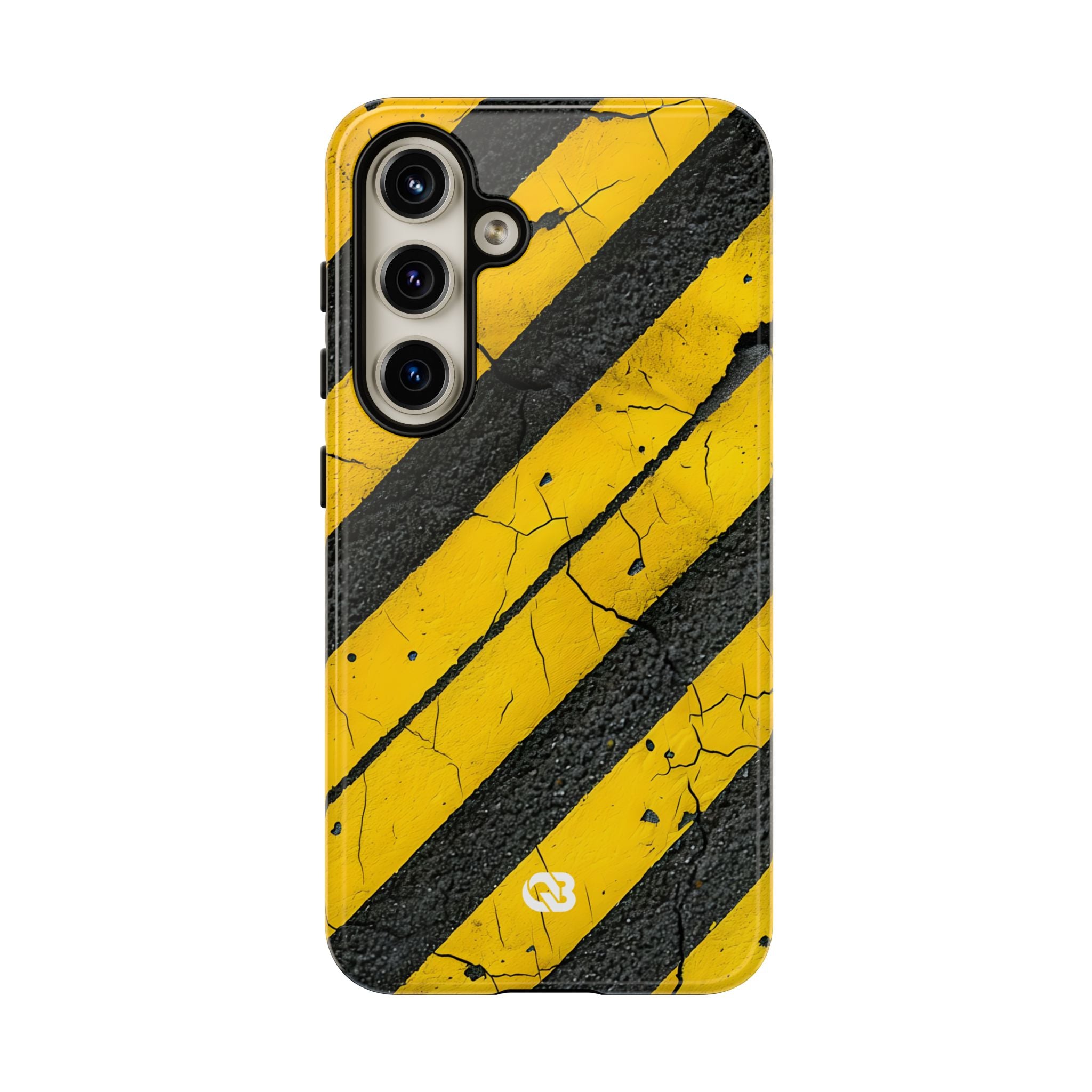 Cracked Hazard Stripes · Tough Handyhülle für Samsung