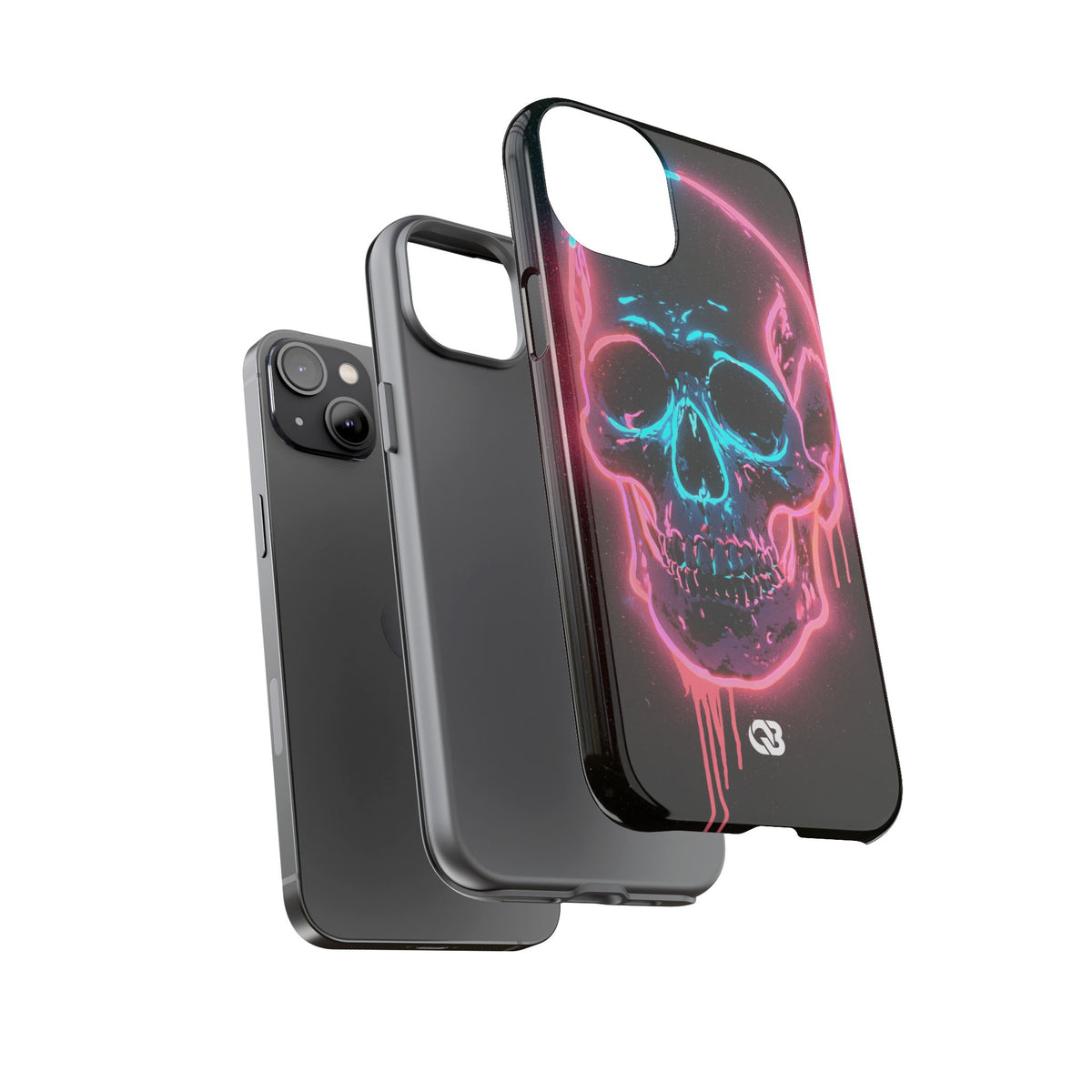 Neon Drip Skull · Tough Phone Case for iPhone · Black