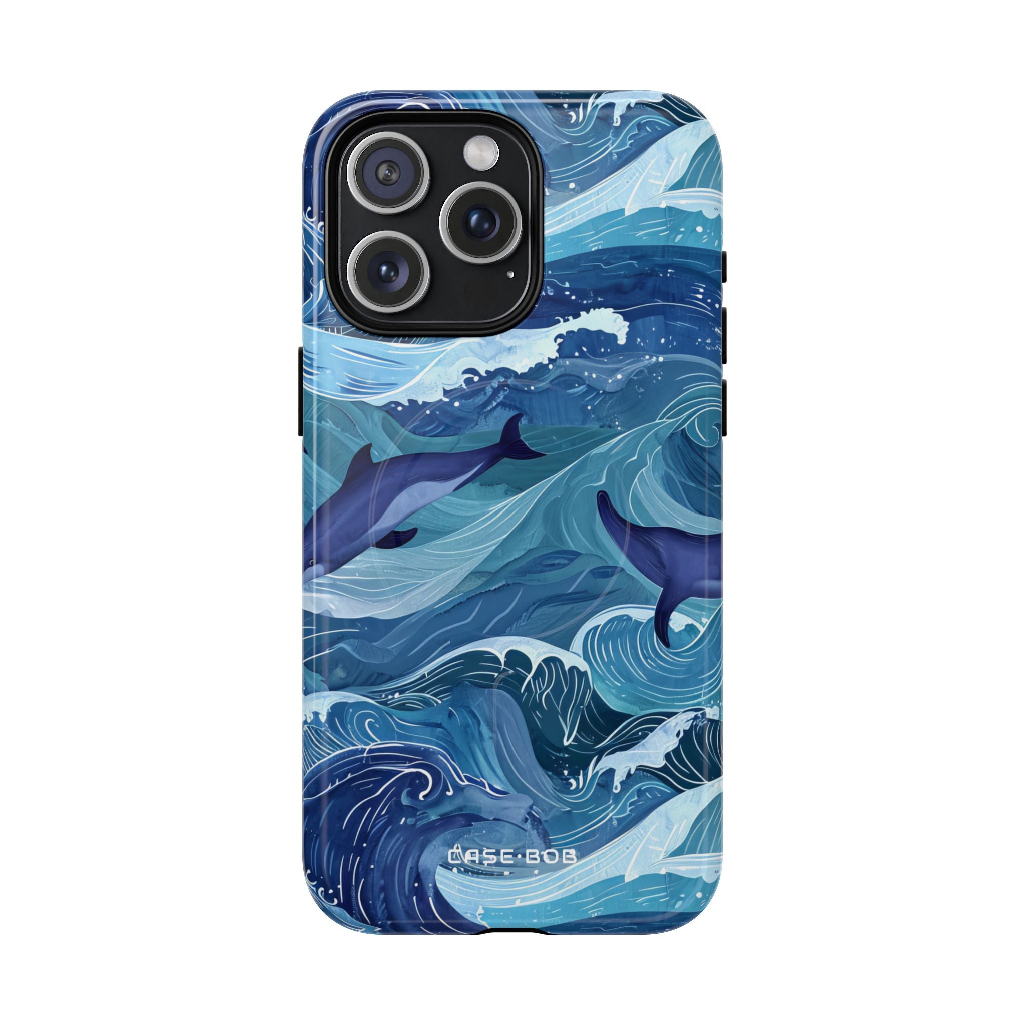 Delfiini-aallot iPhone 15 Pro Max -kotelot - Tough+