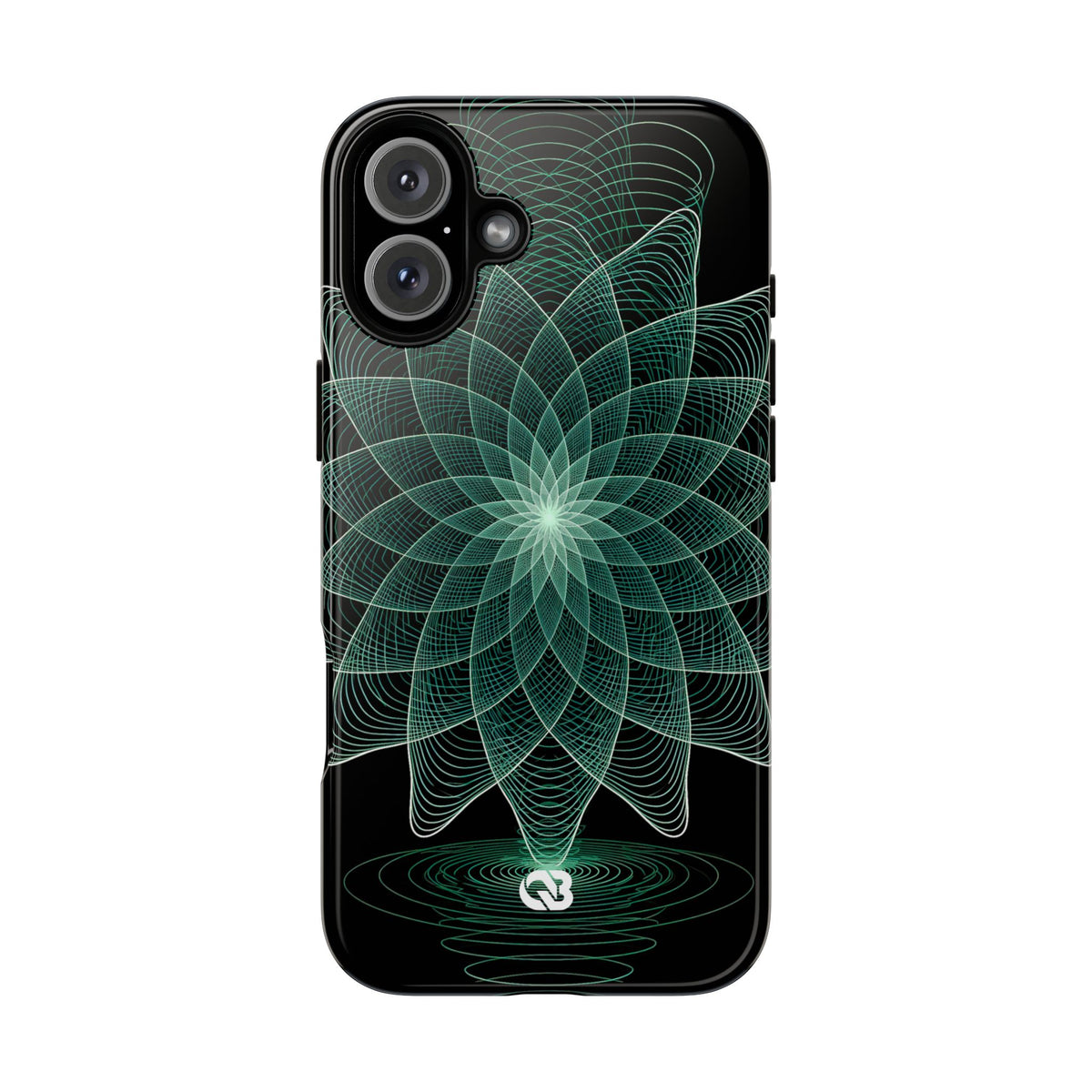 Verdant Harmonic Bloom · Tough Phone Case for iPhone · Black