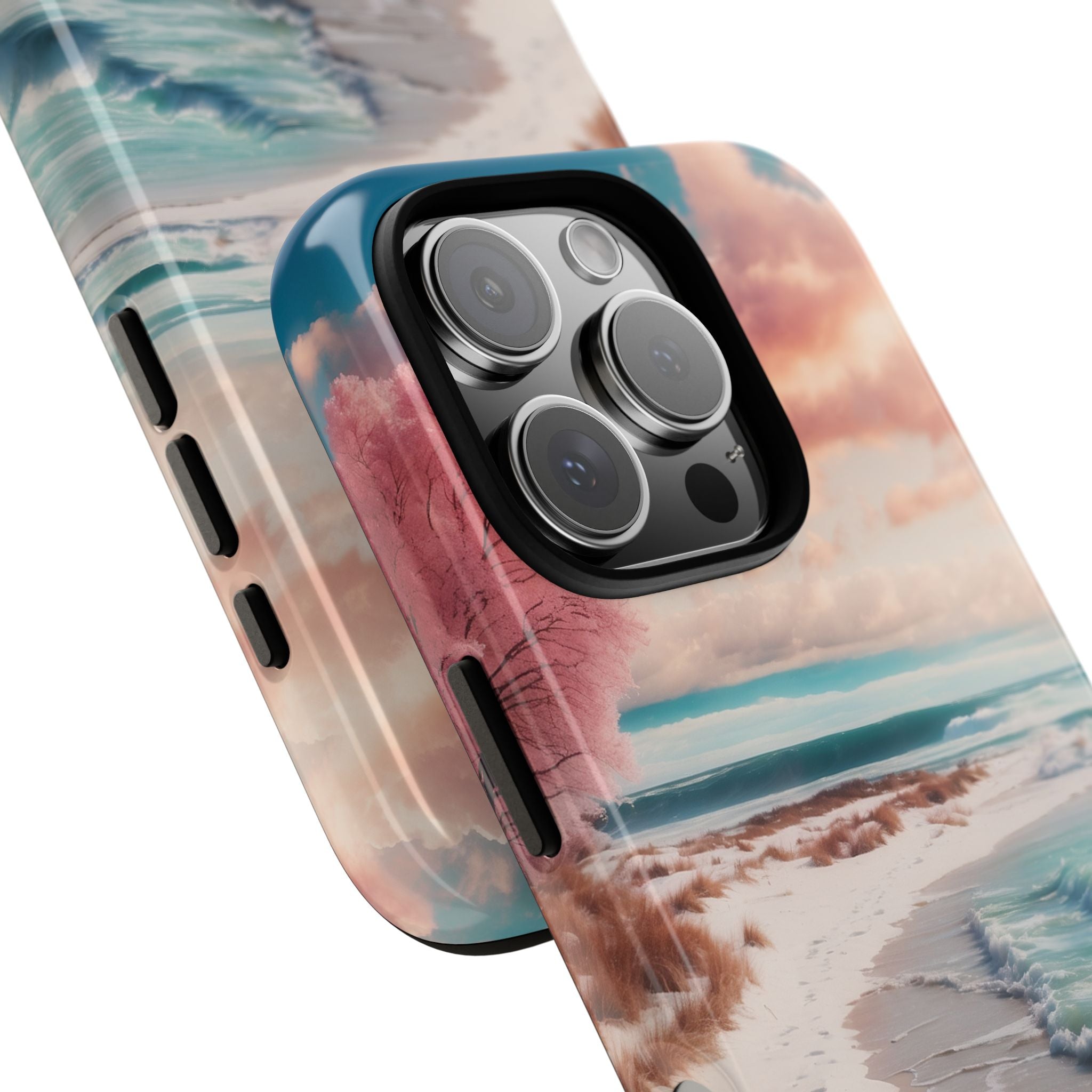 Pink Breeze Tree iPhone 16 Pro Case - Tough