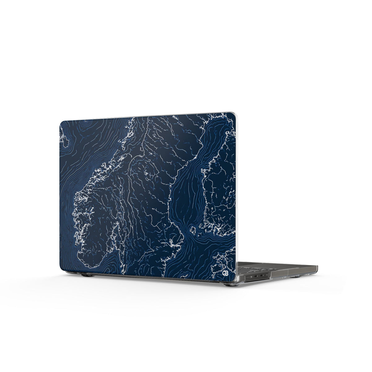 Nordic Contour Chart · Clear Hard Case for MacBook · Blue