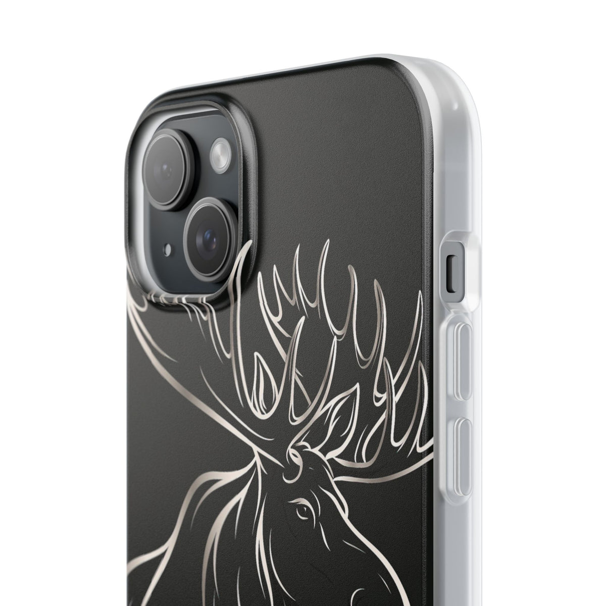 Nordic Moose Contour · Lite Phone Case for iPhone · Black