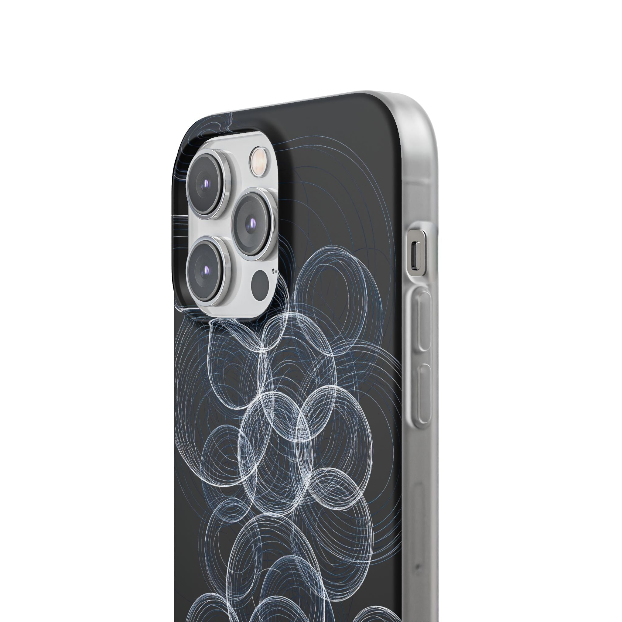 Black Lite Phone Case for iPhone - Frosted Ring Matrix