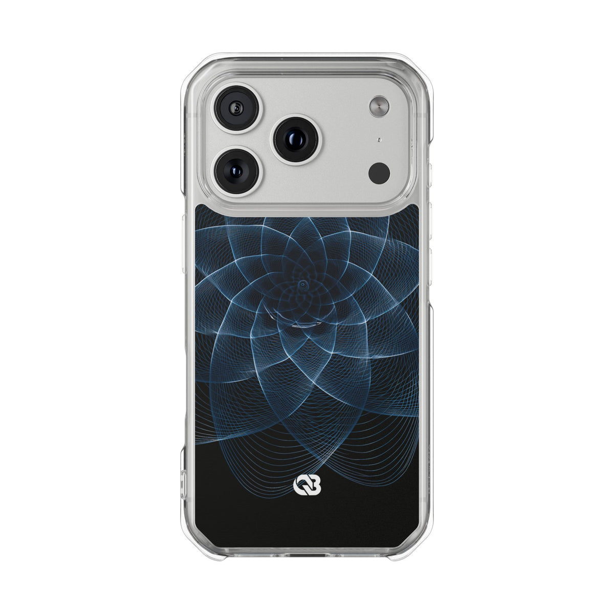 Blue Impact MagSafe Phone Case for iPhone - Cobalt Geometric Bloom