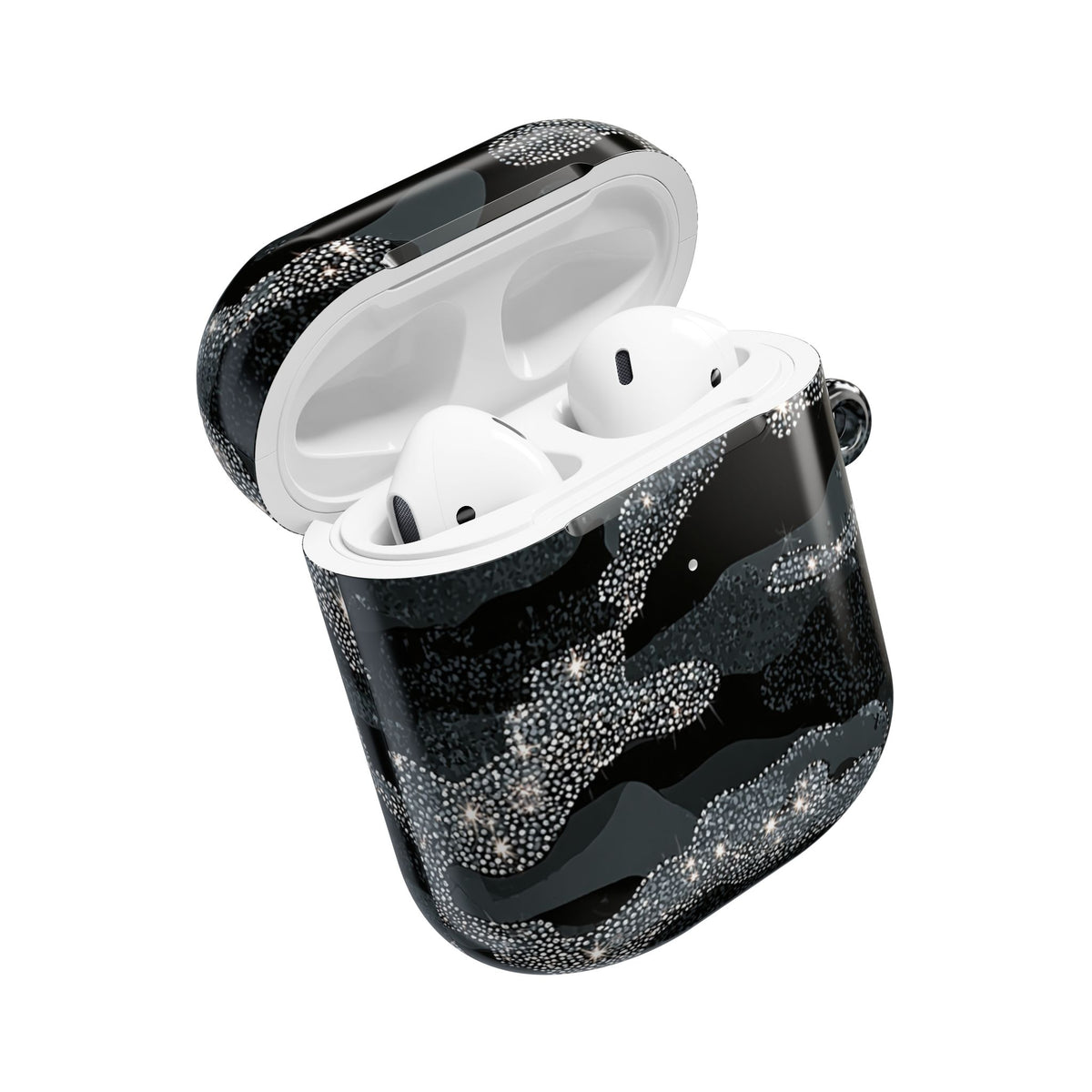 Glitter Shadow Camo · Hard Case for AirPods & AirPods Pro · Black