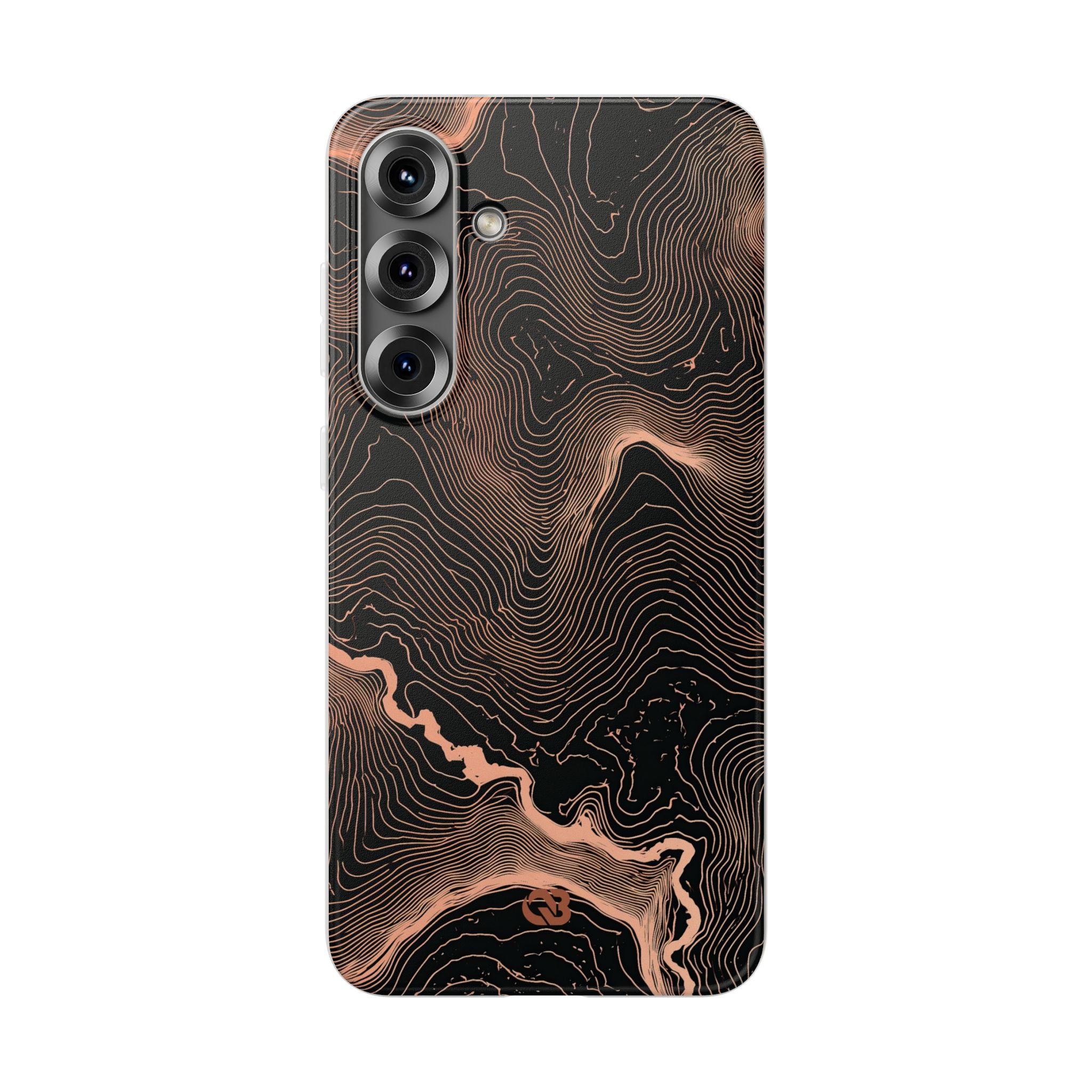 Orange Lite Phone Case for Samsung - Salmon Ridge Topo