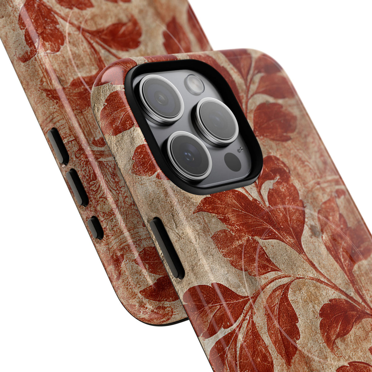 Terracotta Botanical Fresco · Tough 2.0 Magnetic Phone Case for iPhone · Red